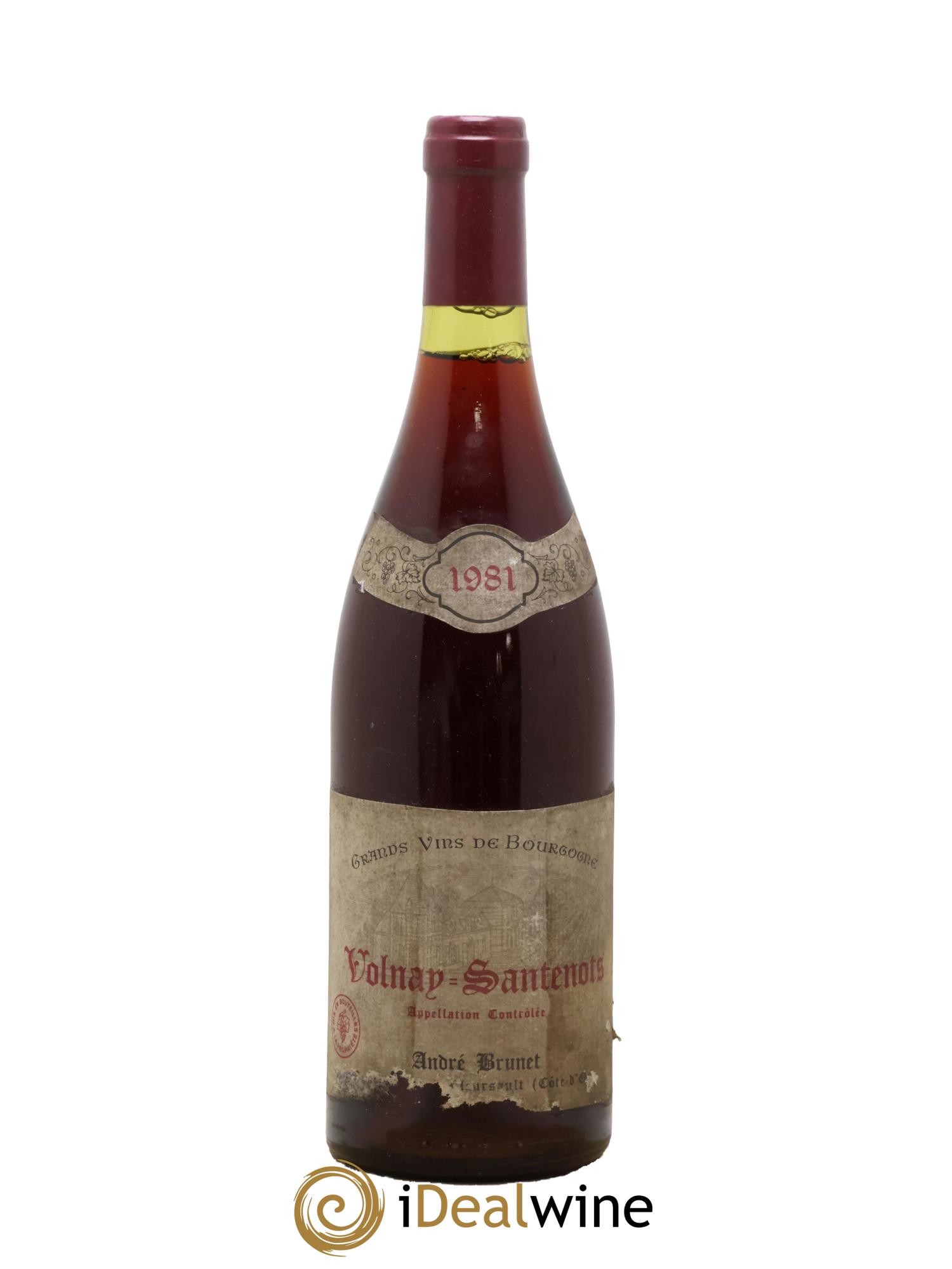 Volnay 1er Cru Santenots André Brunet 1981 - Lot de 1 bouteille - 0