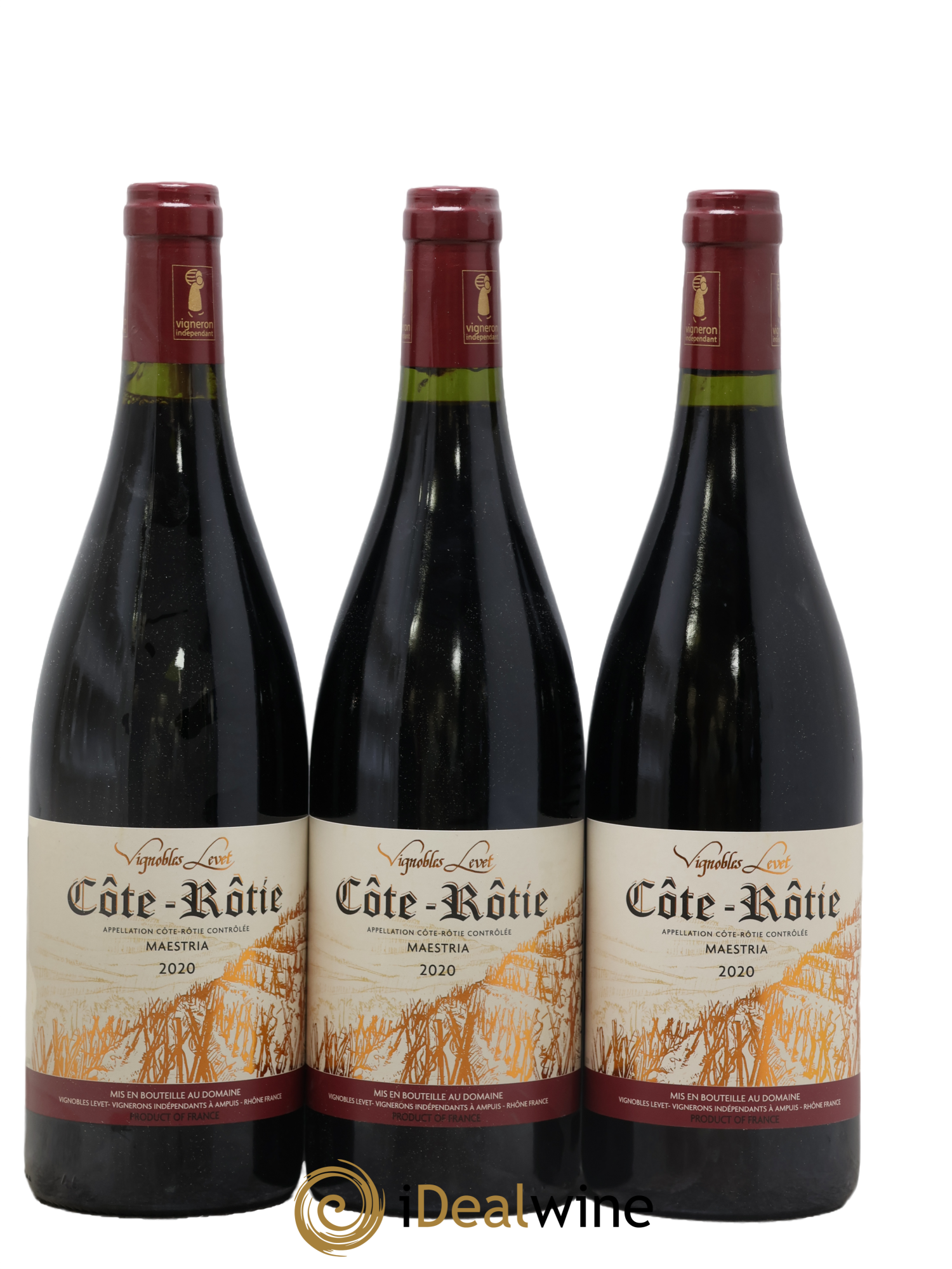 Côte-Rôtie Maestria Vignobles Levet 2020 - Lot de 3 bouteilles - 0