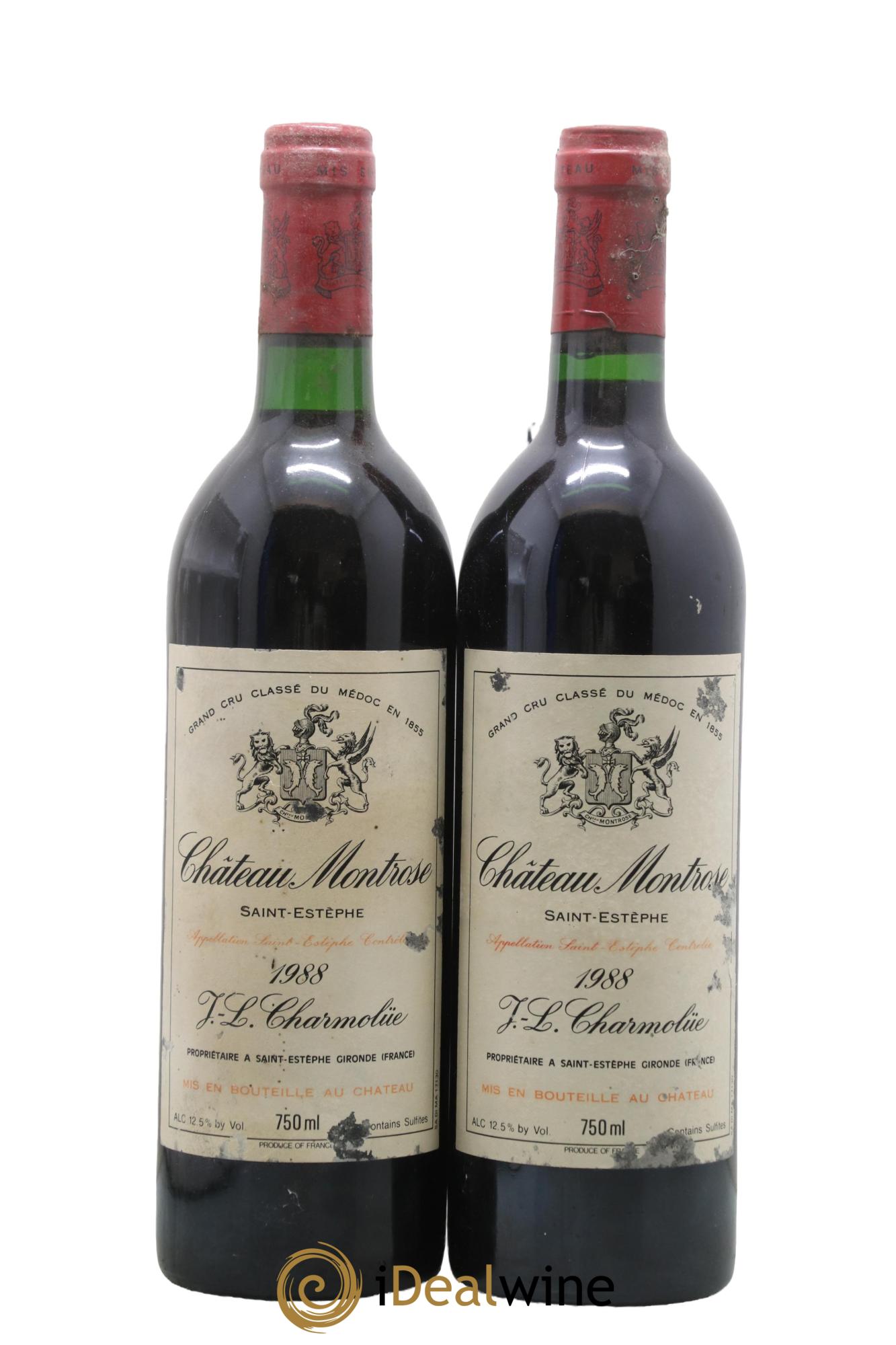 Château Montrose 2ème Grand Cru Classé 1988 - Lot de 2 bouteilles - 0