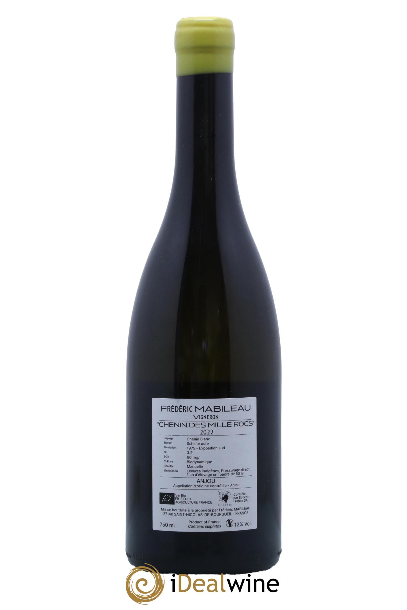 Anjou Chenin des Mille Rocs Frederic Mabileau 2022 - Lot de 1 bouteille - 1