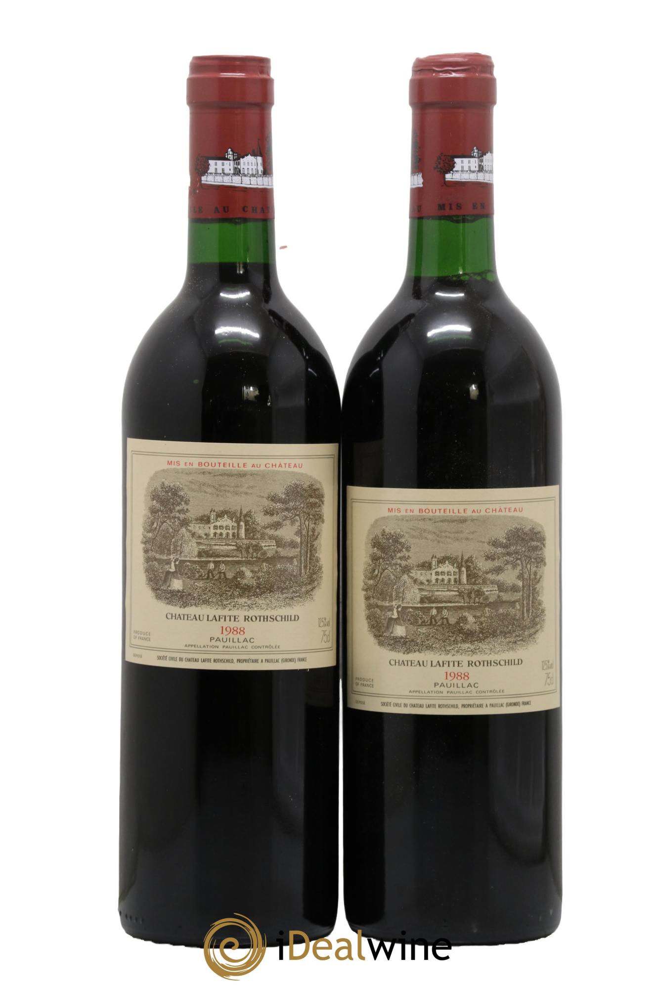 Château Lafite Rothschild 1er Grand Cru Classé 1988 - Lot de 2 bouteilles - 0