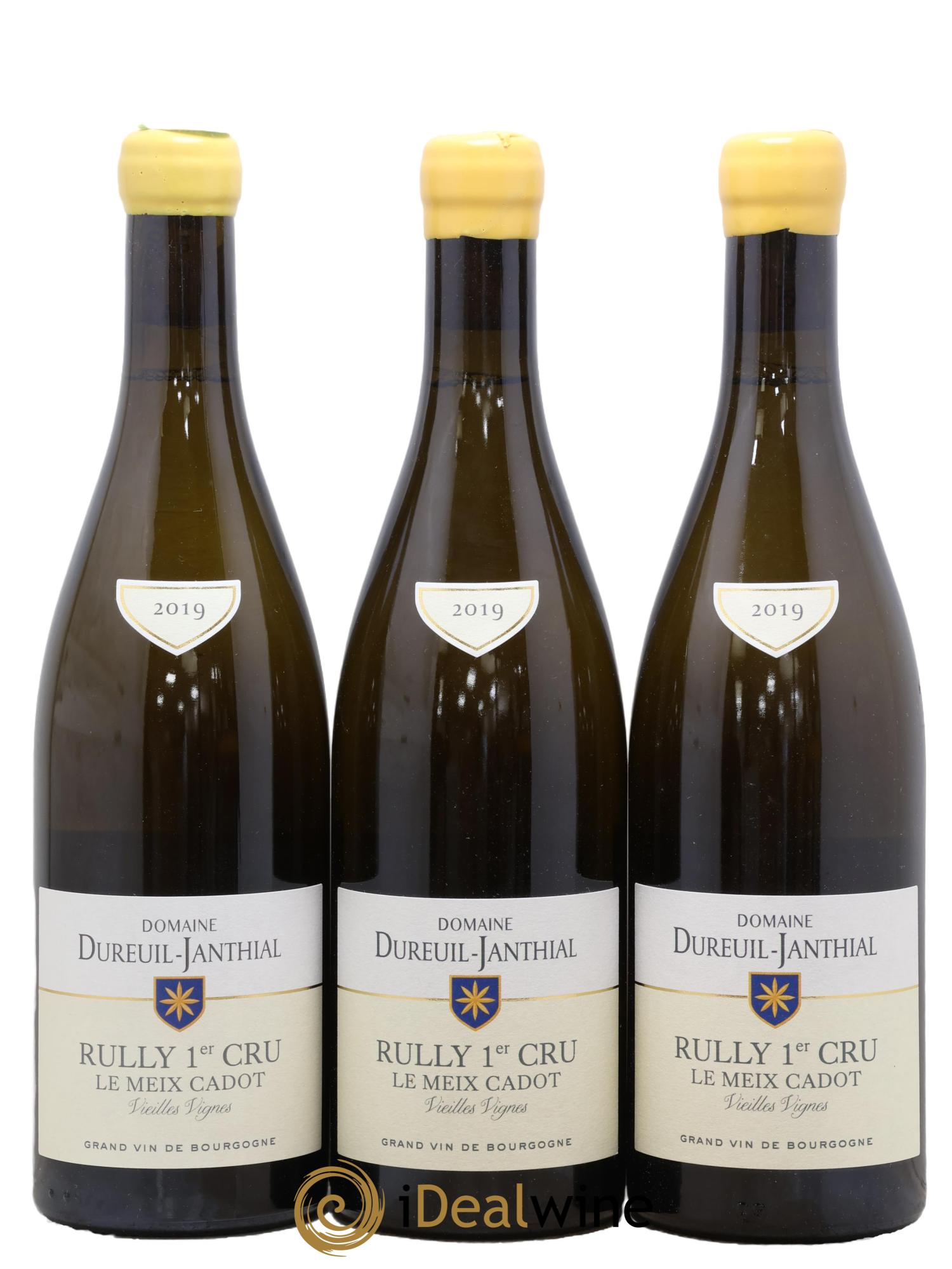 Rully 1er Cru Le Meix Cadot Vieilles Vignes Vincent Dureuil-Janthial 2019 - Lotto di 3 bottiglie - 0