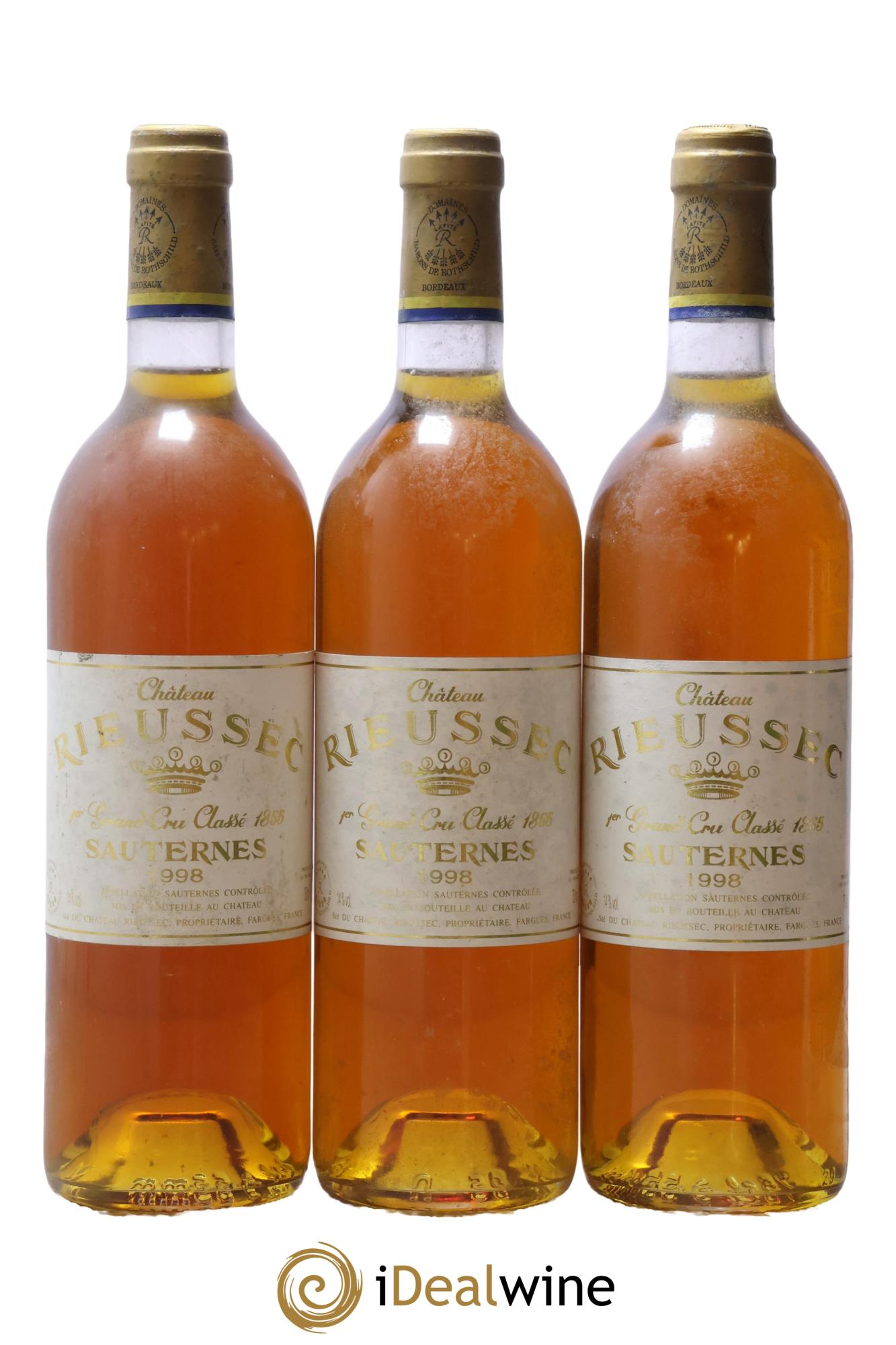 Château Rieussec 1er Grand Cru Classé 1998 - Posten von 3 Flaschen - 0