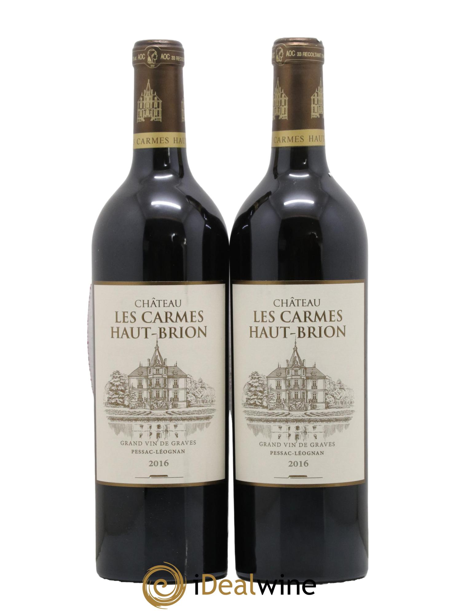 Château Les Carmes Haut-Brion 2016 - Lot de 2 bouteilles - 0