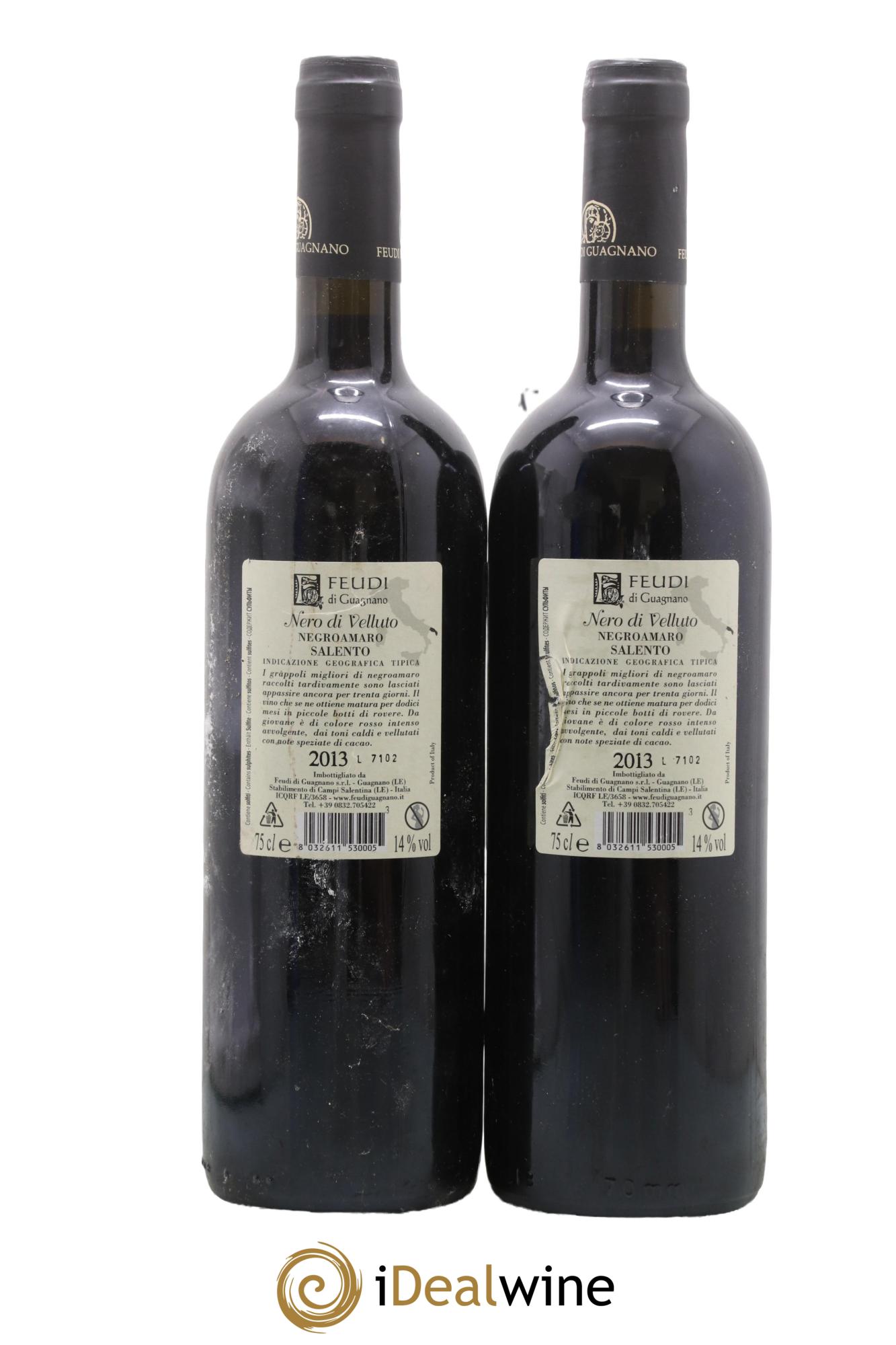 Italie Salento Negroamaro Feudi di Guagnano 2013 - Lot de 2 bouteilles - 1