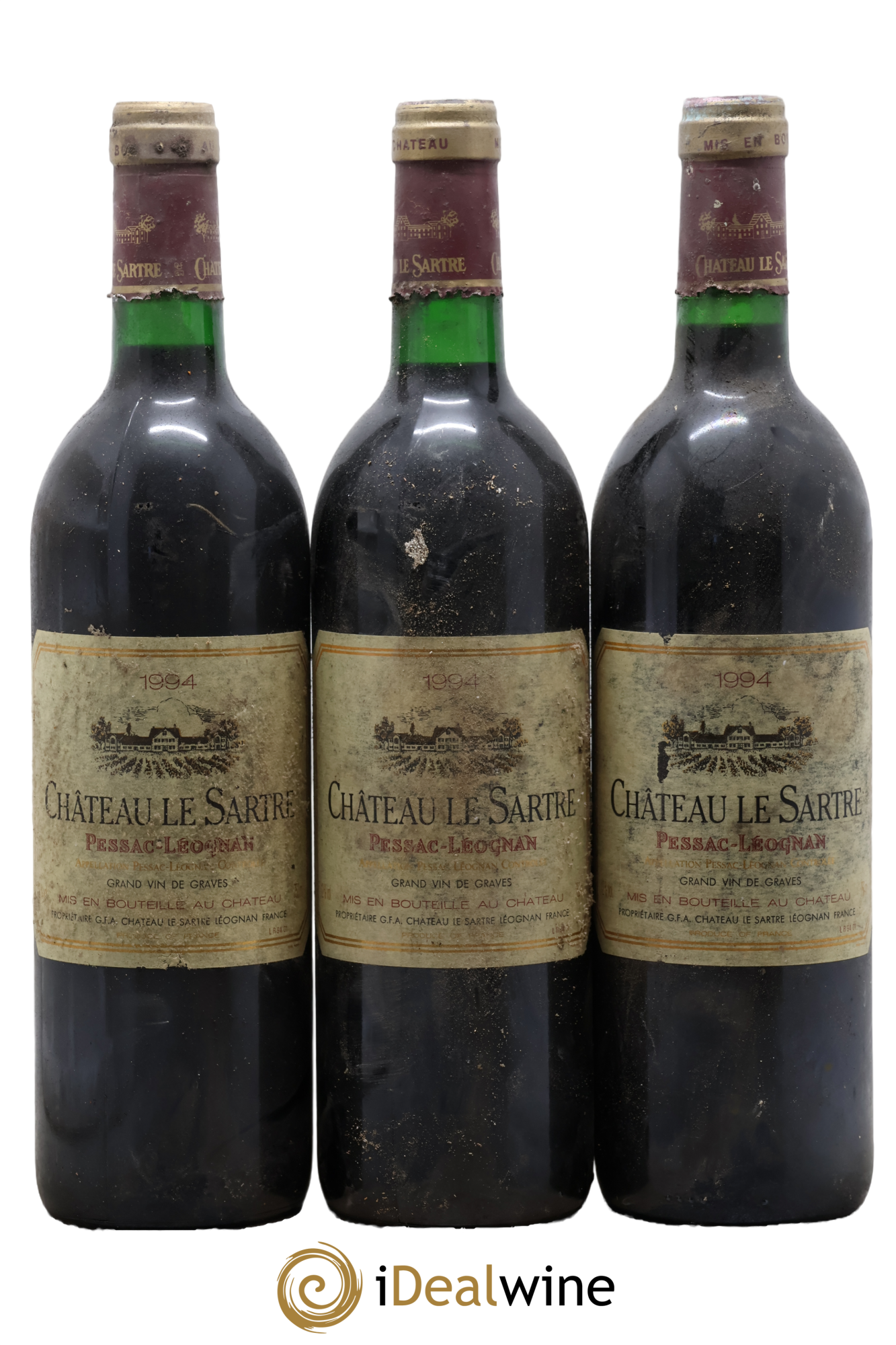 Château le Sartre 1994 - Lot de 3 bouteilles - 0