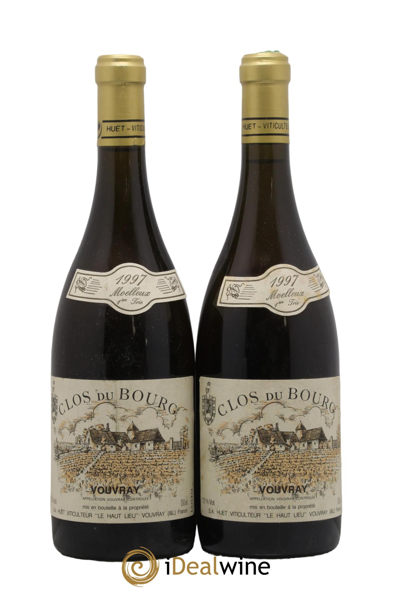 Vouvray Clos du Bourg Moelleux 1ère trie Domaine Huet 1997 - Lot de 2 bouteilles - 0