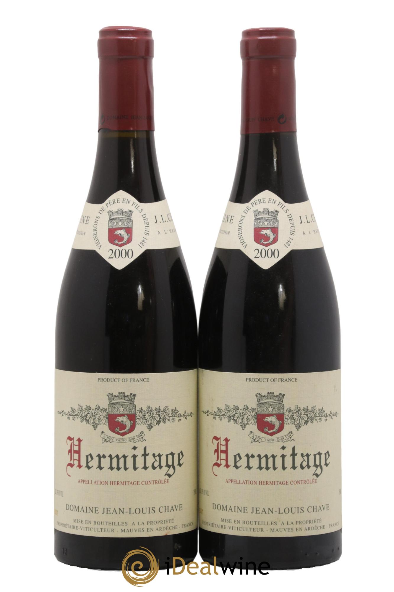Hermitage Jean-Louis Chave 2000 - Lotto di 2 bottiglie - 0
