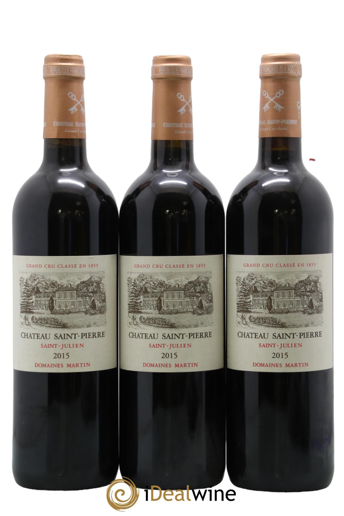 Château Saint-Pierre 4ème Grand Cru Classé 2015 - Lot de 3 bouteilles - 0