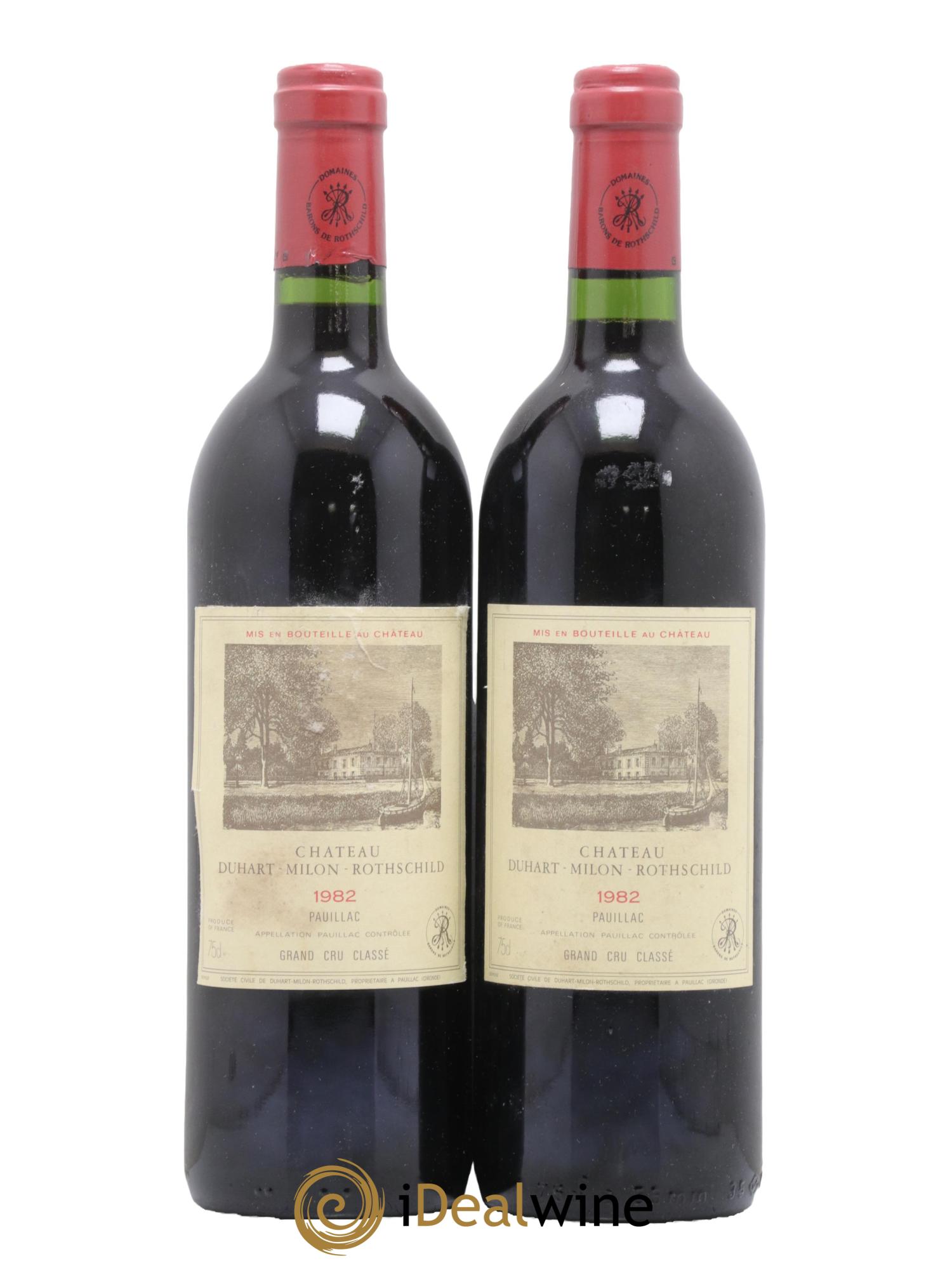 Château Duhart-Milon 4ème Grand Cru Classé 1982 - Lotto di 2 bottiglie - 0