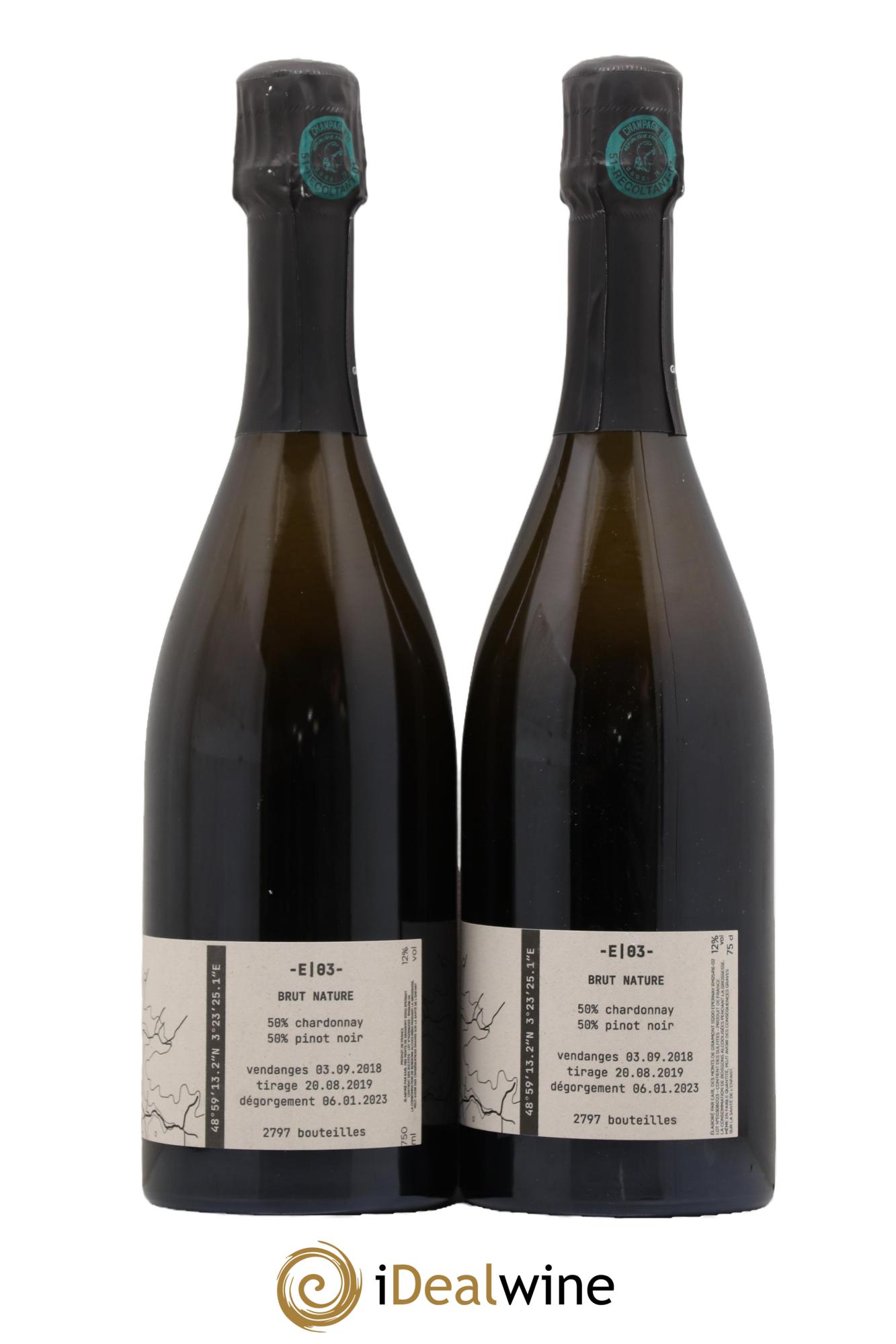 Champagne E3 Gauditiabois - Lot de 2 bouteilles - 1