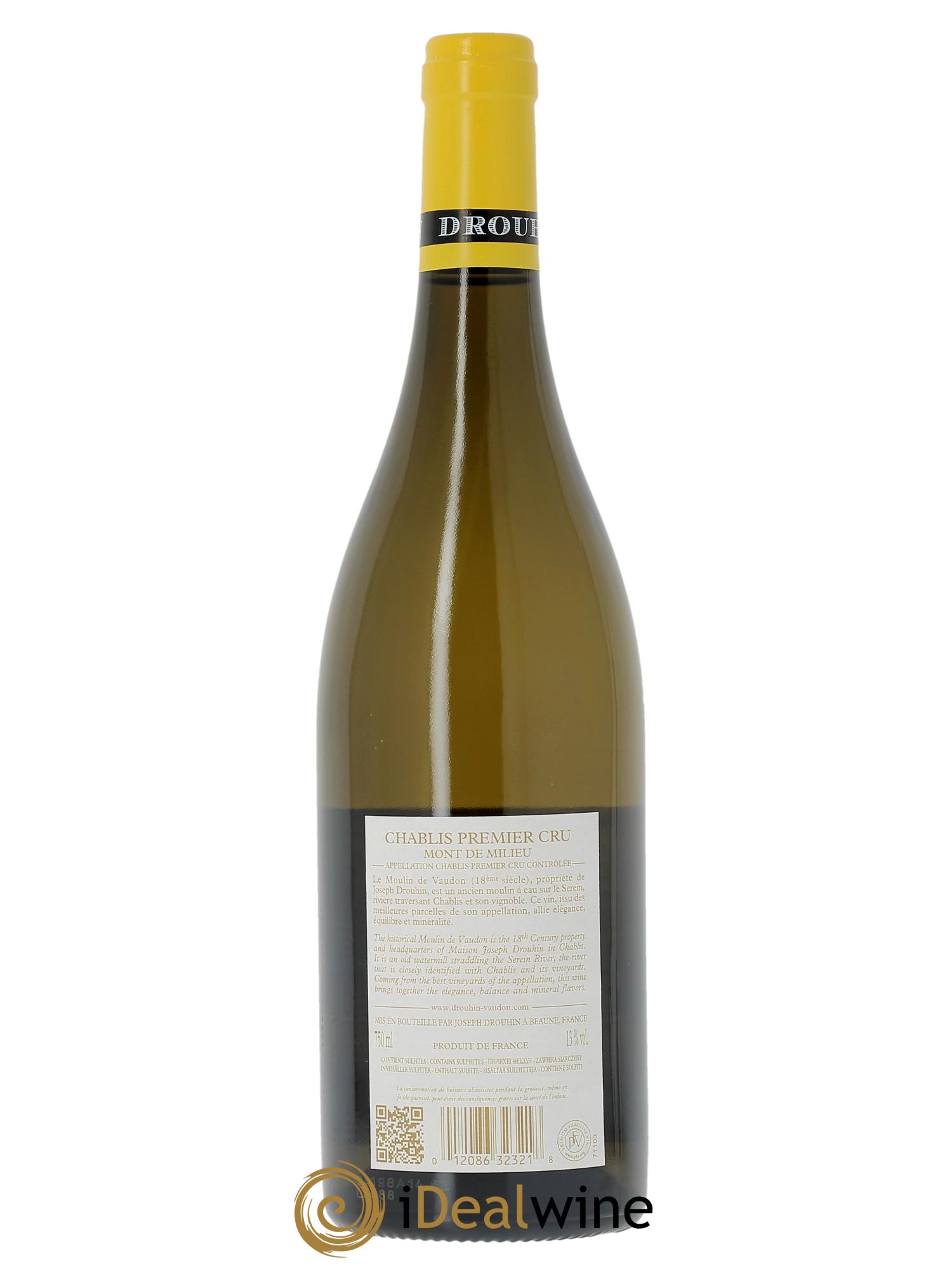 Chablis 1er Cru Mont de Milieu Drouhin-Vaudon (Domaine)  2023 - Posten von 1 Flasche - 1