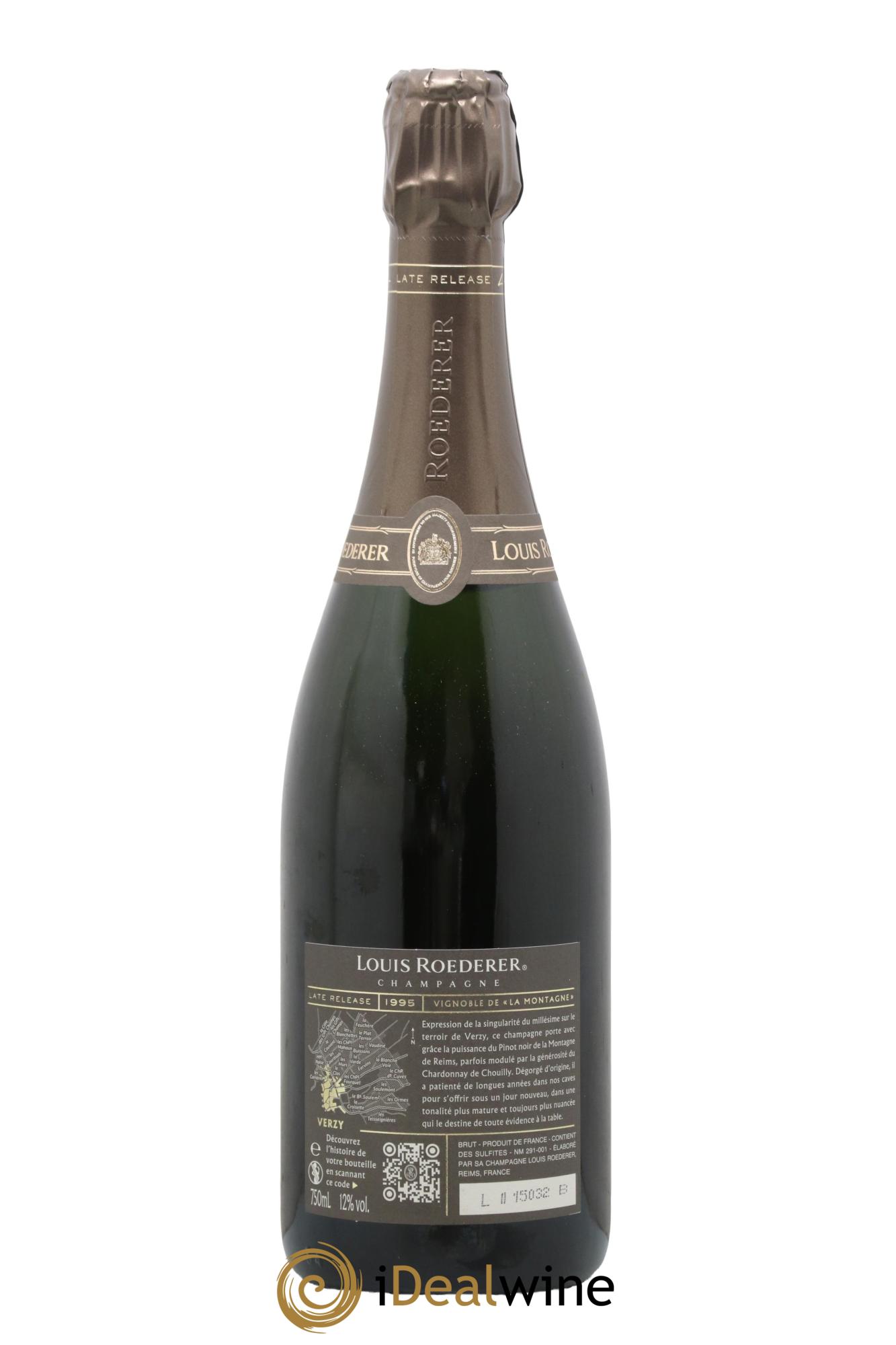 Late Release Louis Roederer  1995 - Lot of 1 bottle - 2