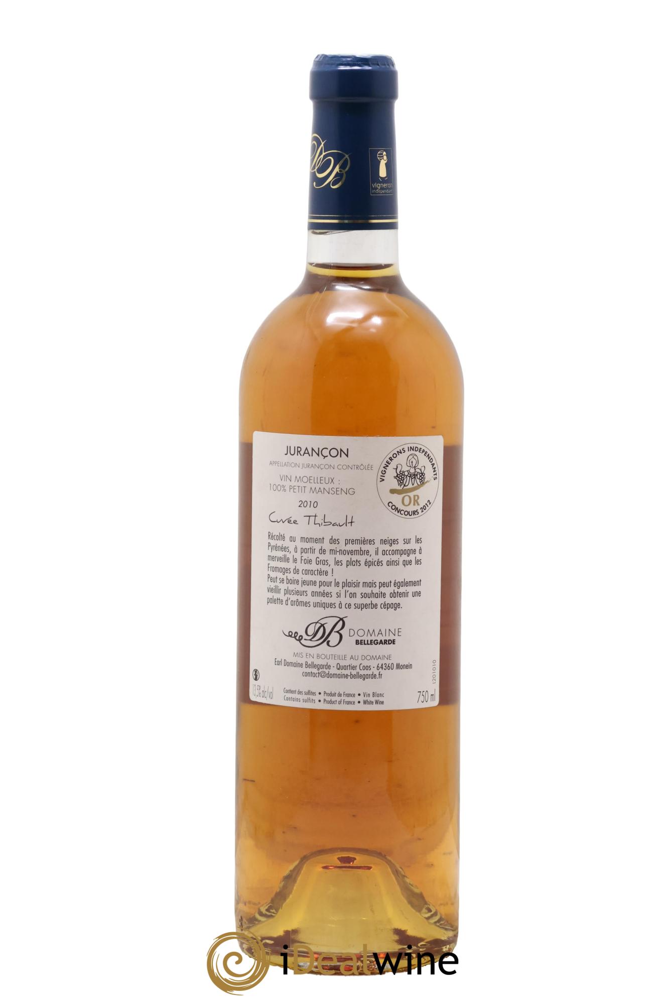 Jurançon Cuvée Thibault Bellegarde 2010 - Posten von 1 Flasche - 1