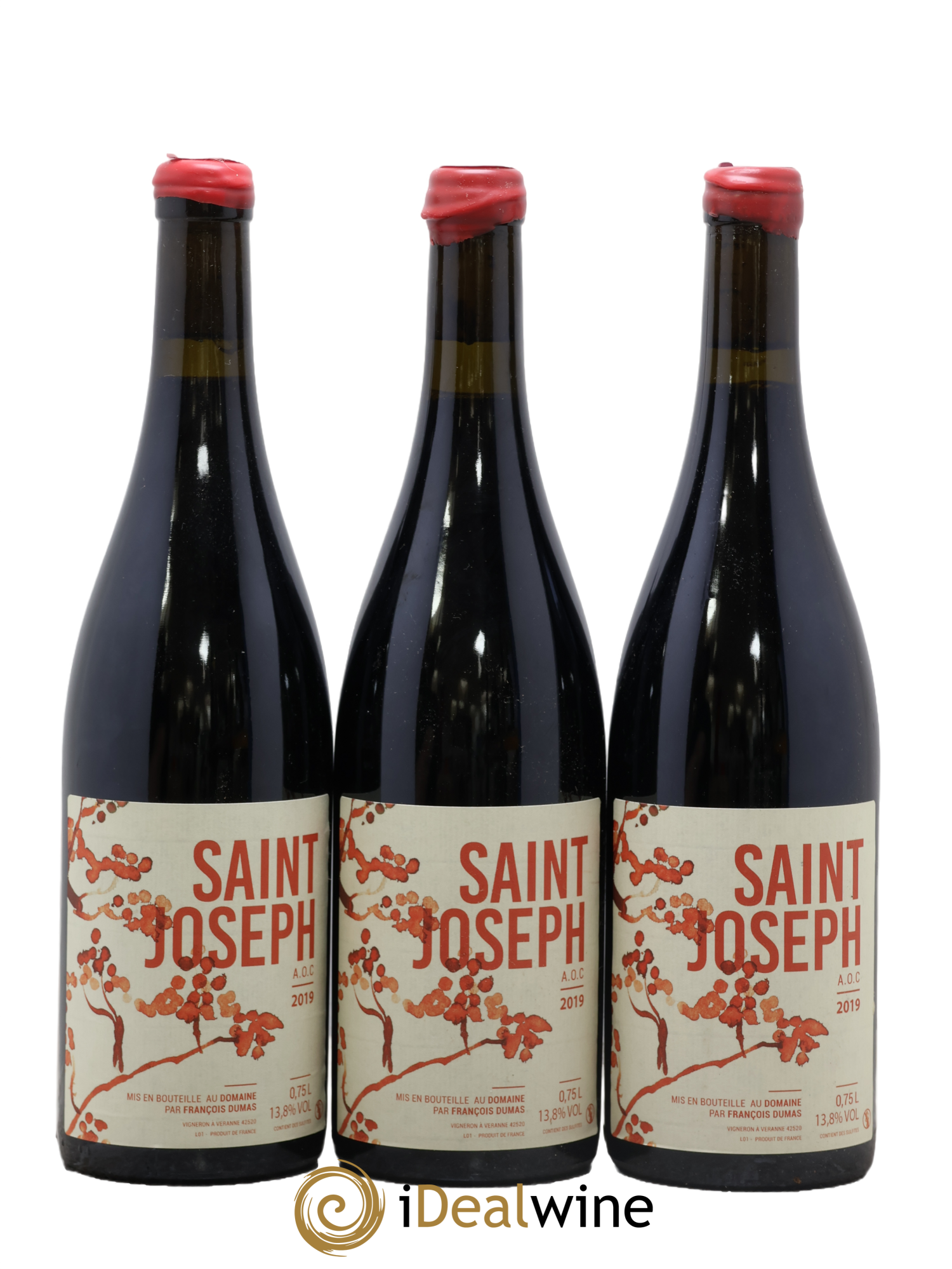 Saint-Joseph François Dumas 2019 - Lotto di 3 bottiglie - 0