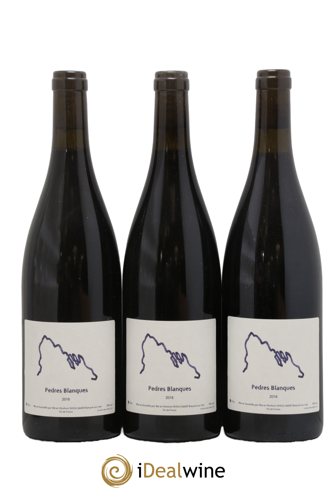 Vin de France Pedres Blanques Rié et Hirofumi Shoji 2018 - Posten von 3 Flaschen - 0