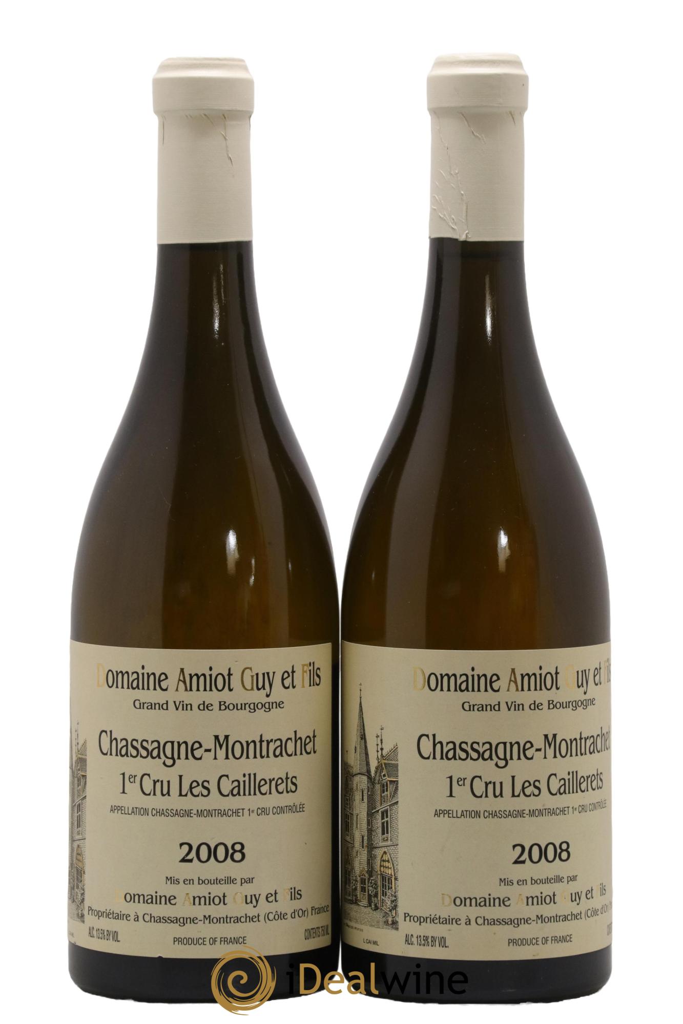 Chassagne-Montrachet 1er Cru Les Caillerets Guy Amiot & Fils 2008 - Lot de 2 bouteilles - 0