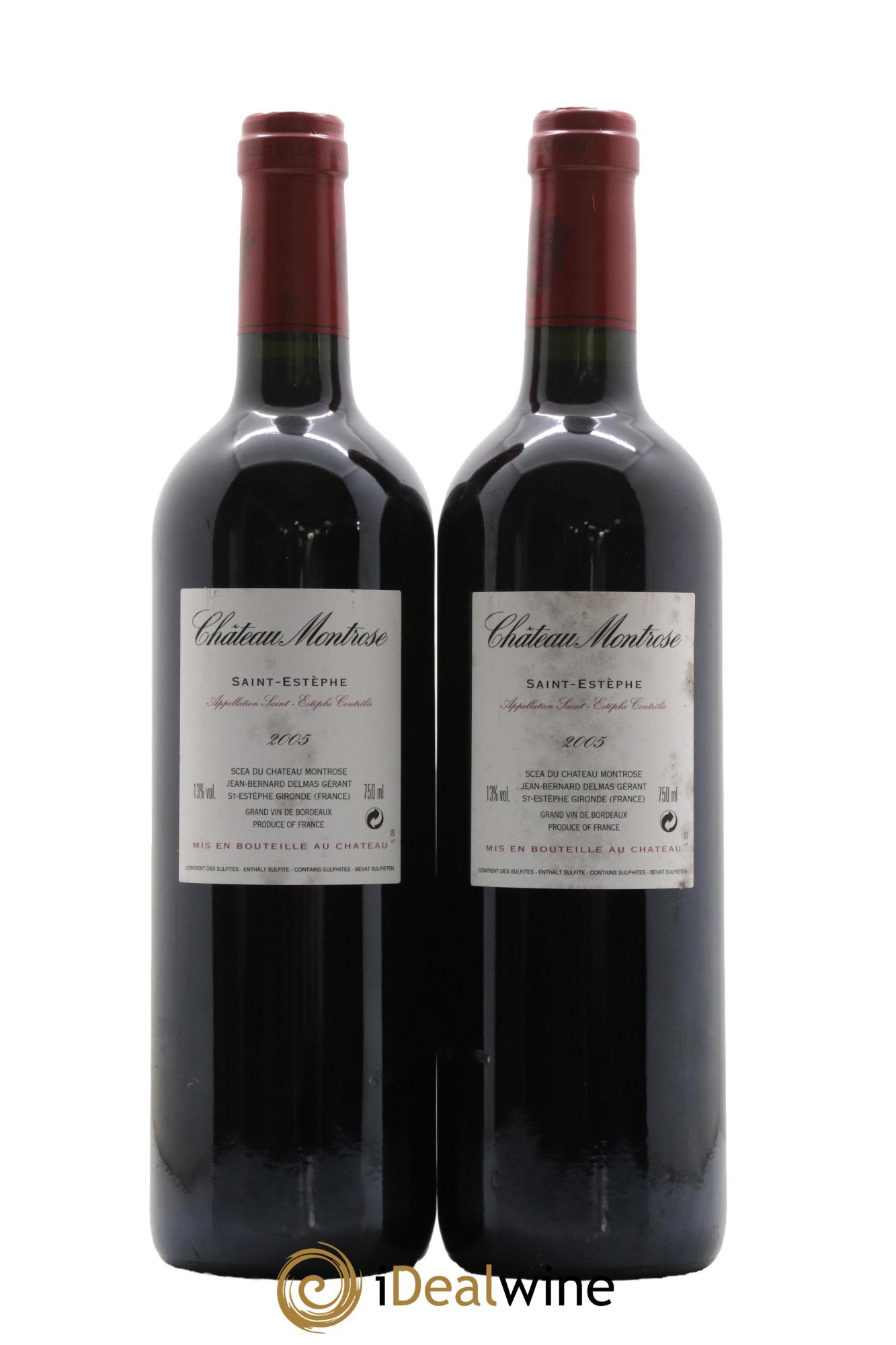Château Montrose 2ème Grand Cru Classé 2005 - Lot de 2 bouteilles - 1