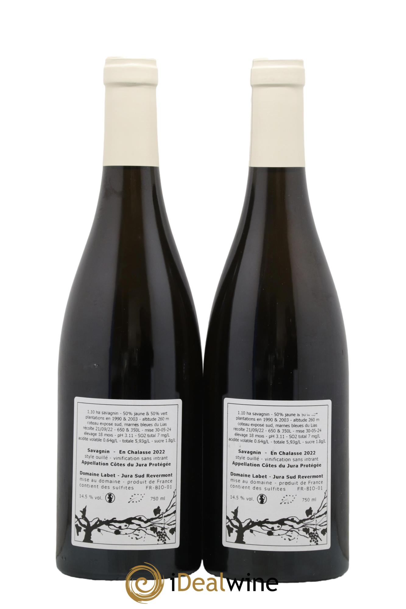 Côtes du Jura Fleur de Savagnin En Chalasse Romain - Julien - Charline Labet 2022 - Lot de 2 bouteilles - 1