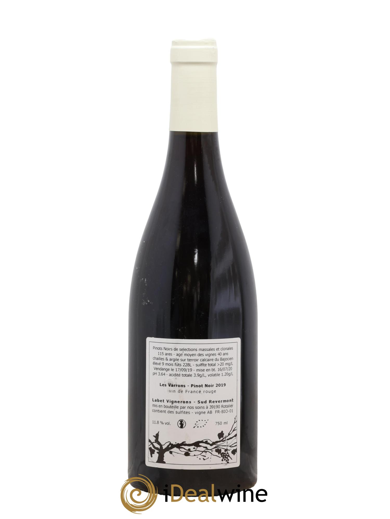 Côtes du Jura Pinot Noir Les Varrons Romain - Julien - Charline Labet 2019 - Lot of 1 bottle - 1