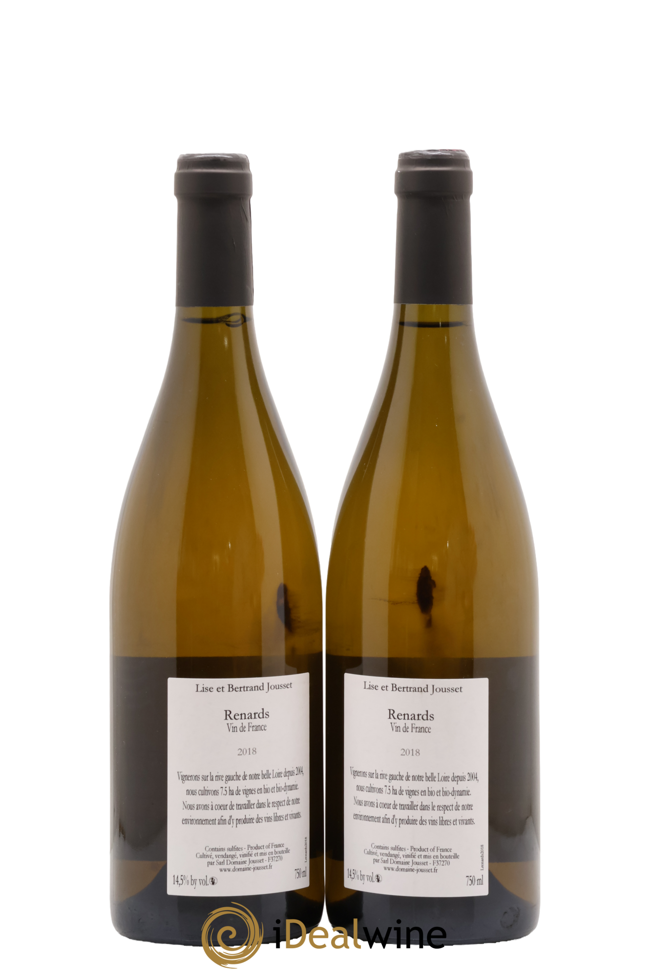 Vin de France Renards Lise et Bertrand Jousset 2018 - Lot de 2 bouteilles - 1