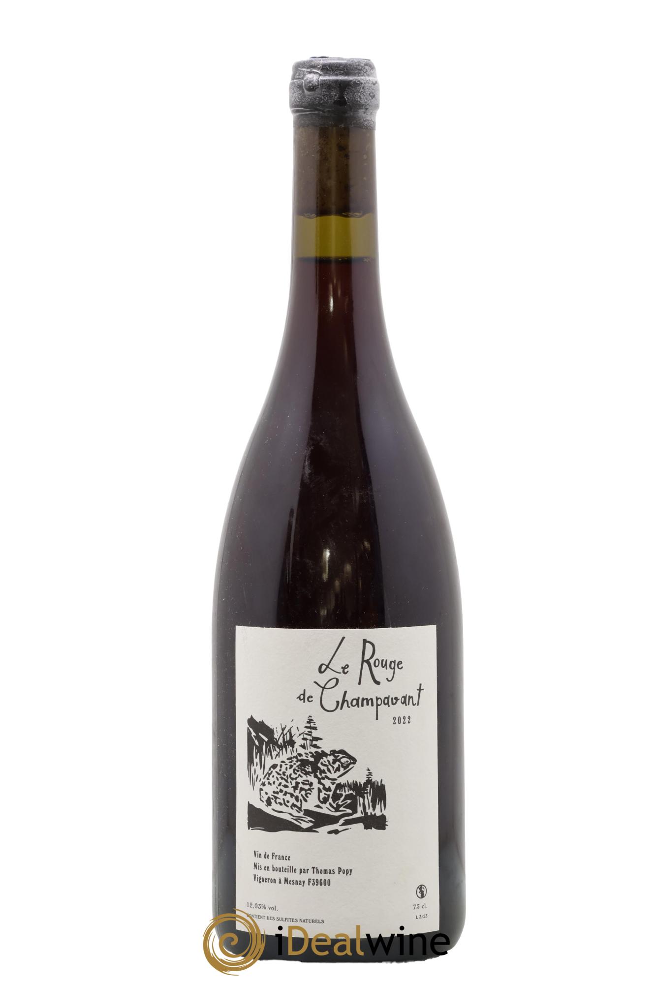 Vin de France Le Rouge de Champavant Thomas Popy 2022 - Lot of 1 bottle - 0