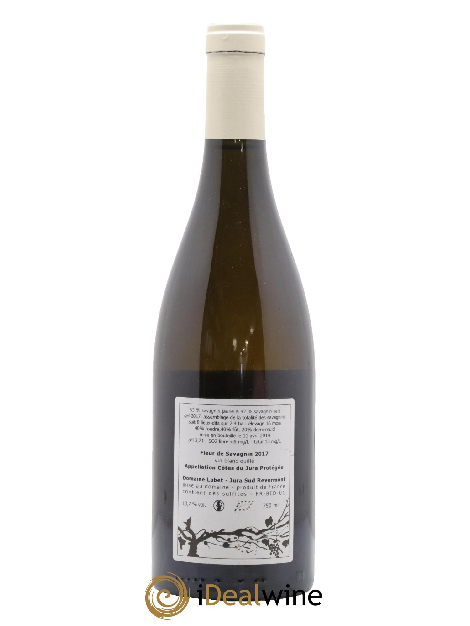 Côtes du Jura Fleur de Savagnin Romain - Julien  - Charline Labet 2017 - Lot de 1 bouteille - 1