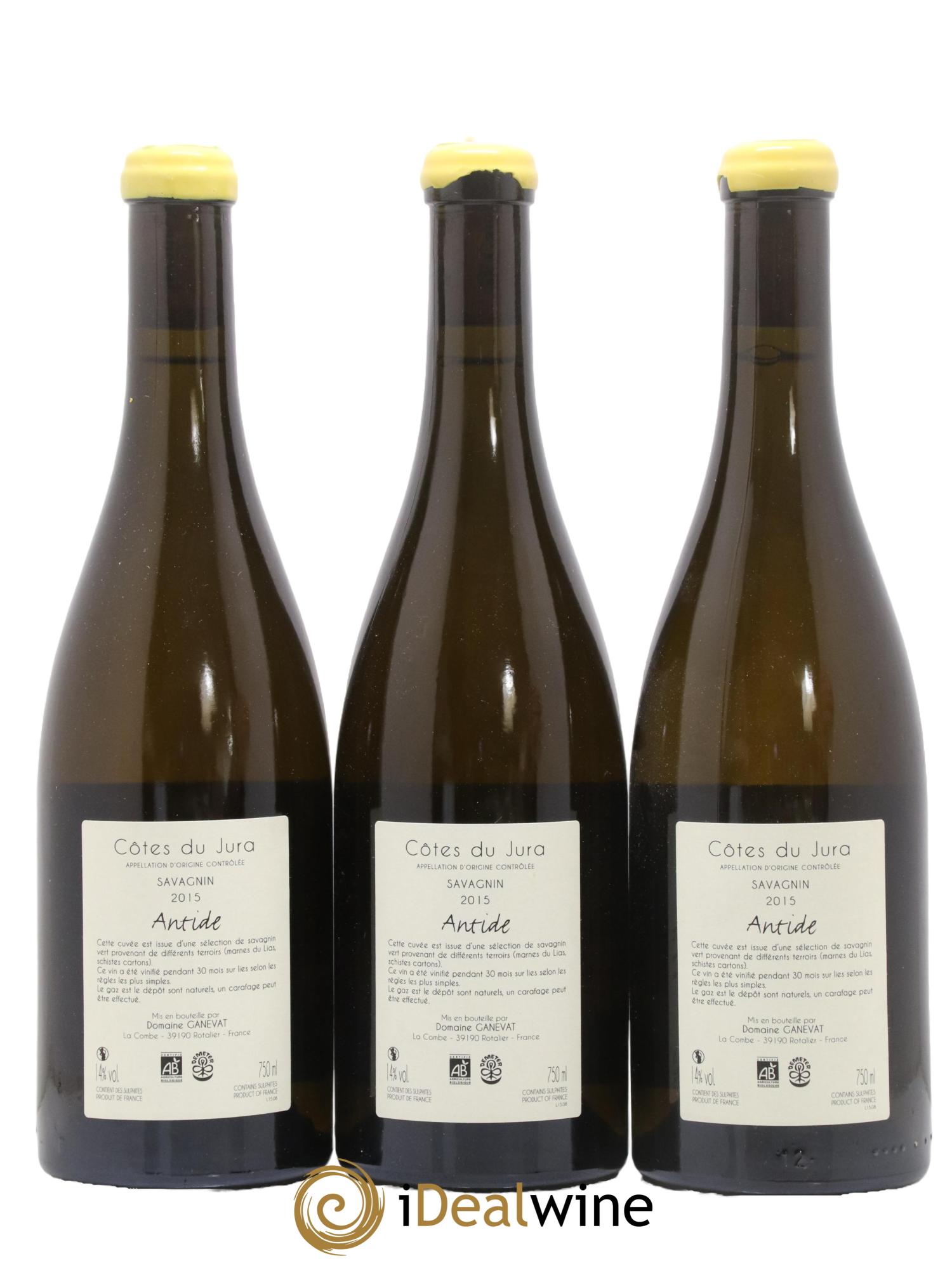 Côtes du Jura Savagnin Antide Jean-François Ganevat (Domaine) 2015 - Lot de 3 bouteilles - 1