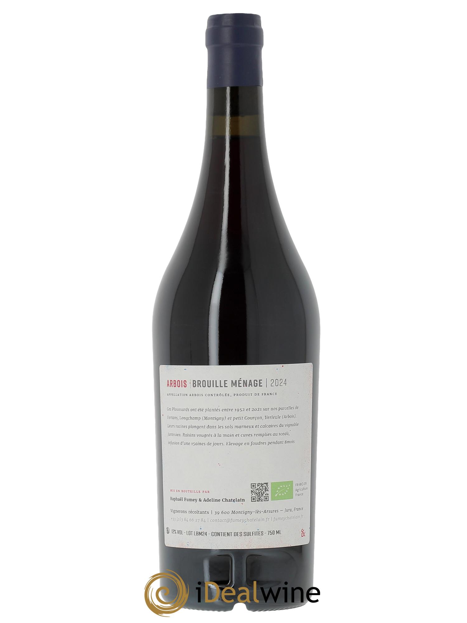 Arbois Poulsard Brouille Ménage Fumey-Chatelain 2024 - Lot de 1 bouteille - 1