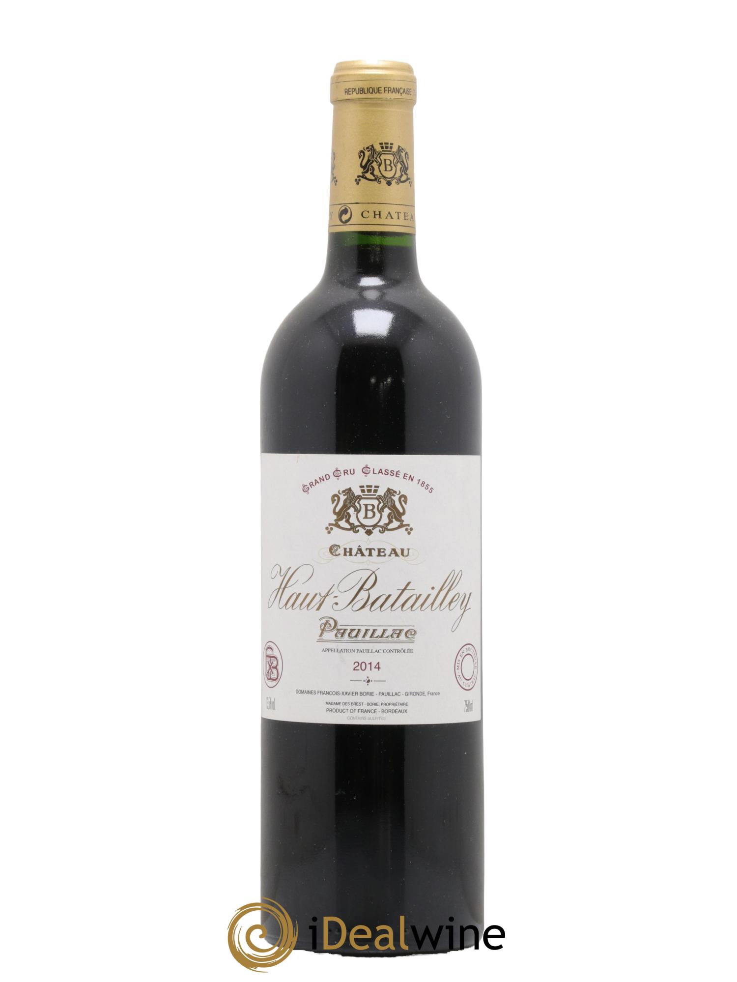 Château Haut Batailley 5ème Grand Cru Classé 2014 - Lot de 1 bouteille - 0