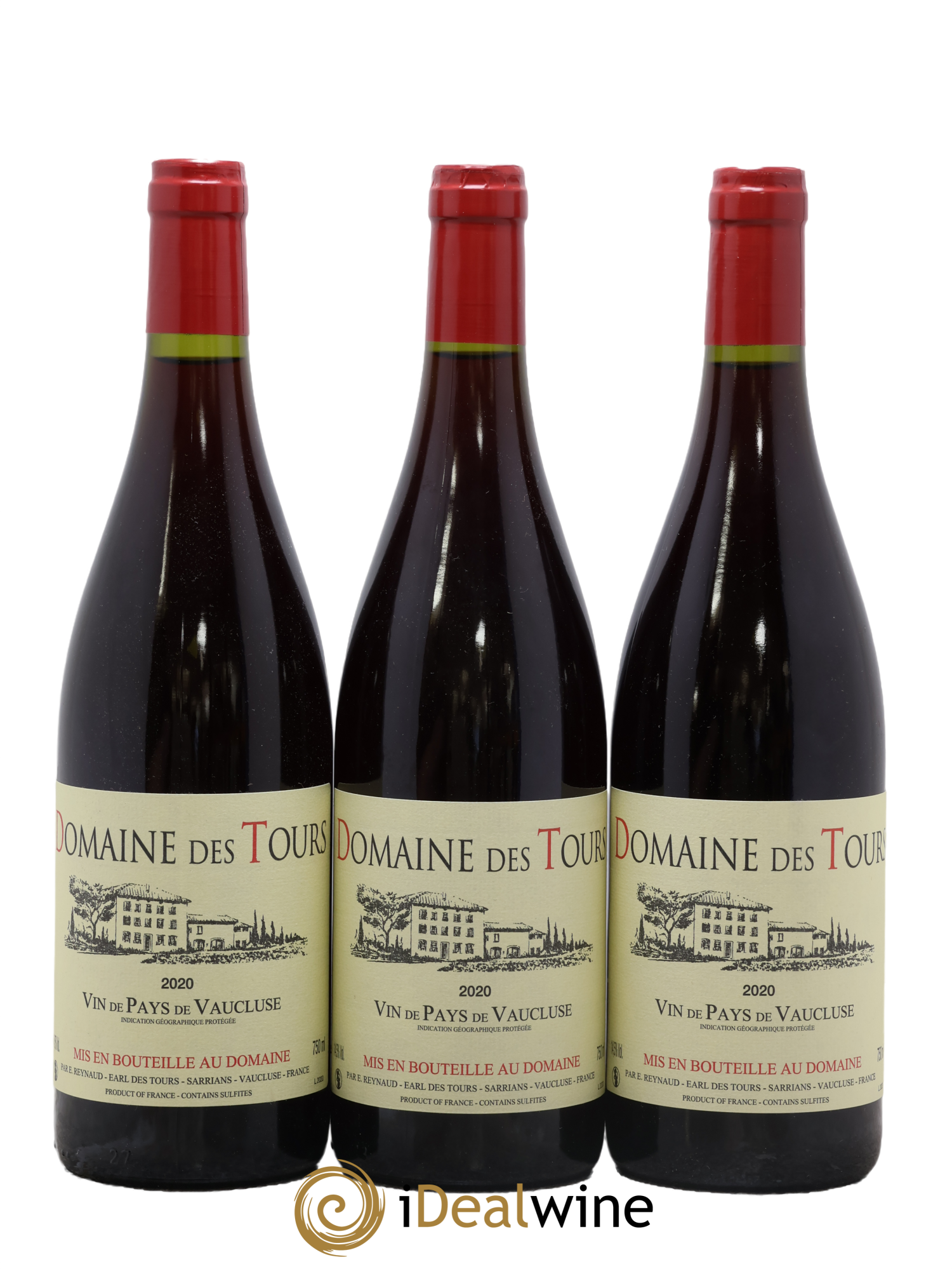 Vaucluse (Vin de Pays de Vaucluse) Domaine des Tours Emmanuel Reynaud 2020 - Lot de 3 bouteilles - 0