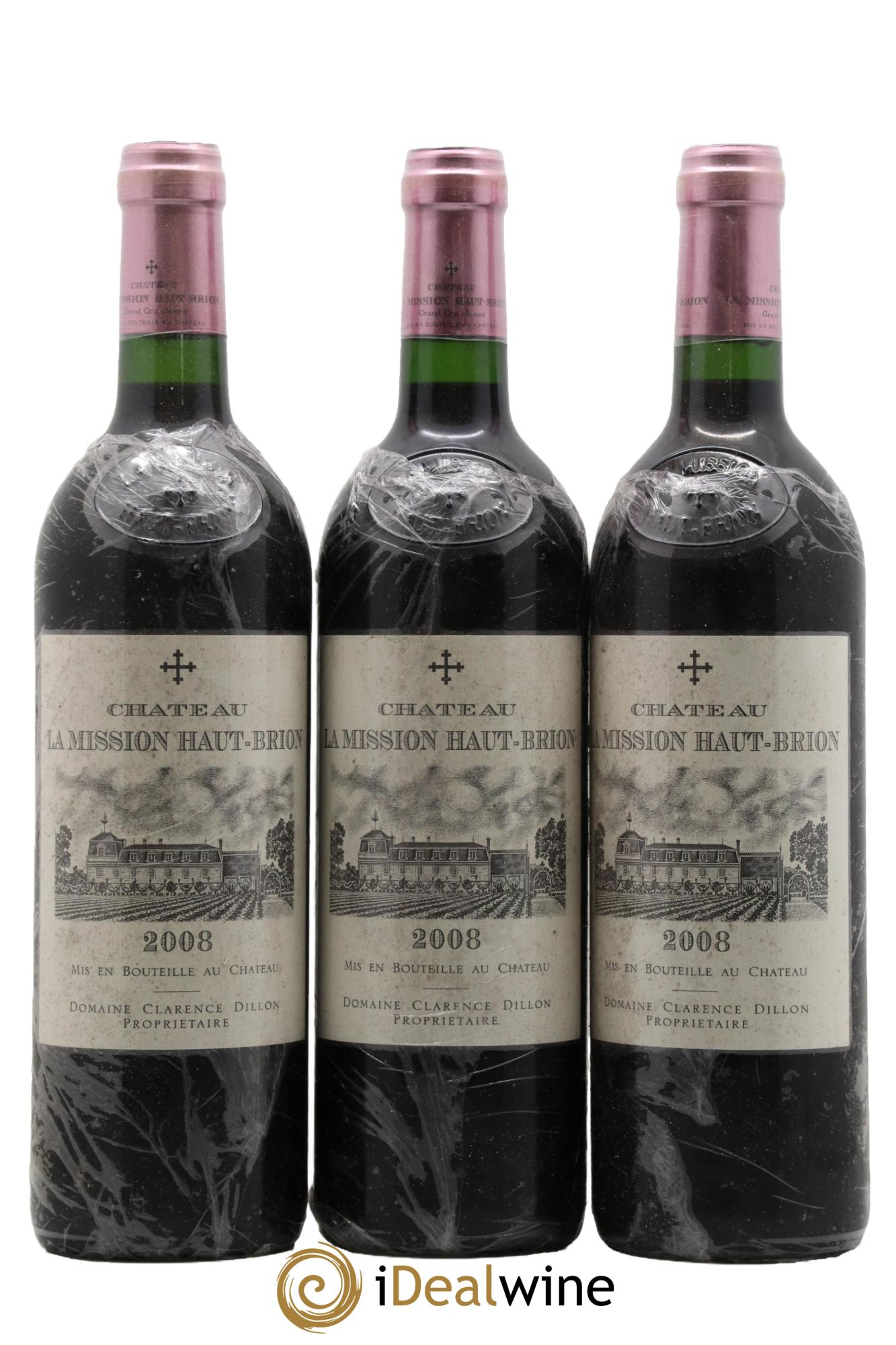 Château la Mission Haut-Brion Cru Classé de Graves 2008 - Lot of 3 bottles - 0