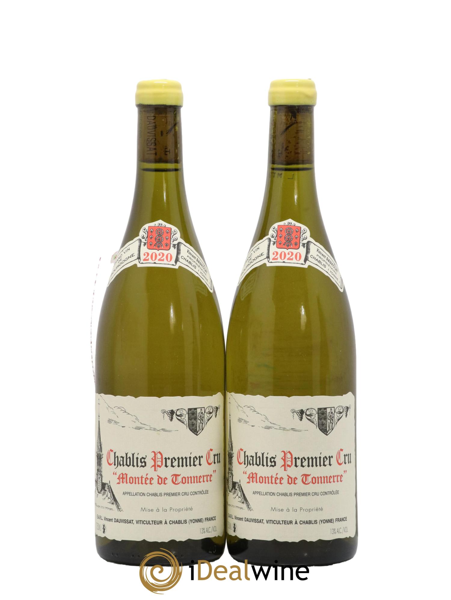 Chablis 1er Cru Montée de Tonnerre Vincent Dauvissat (Domaine) 2020 - Lot de 2 bouteilles - 0