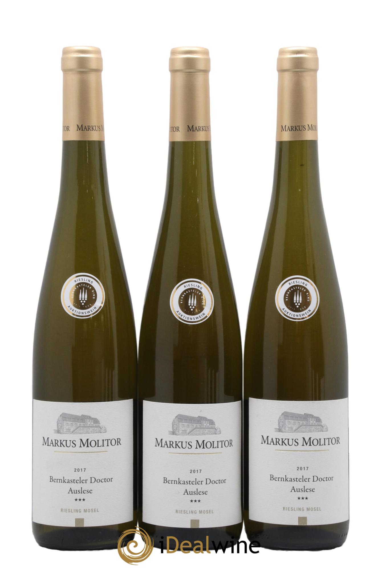 Riesling Markus Molitor Bernkasteler Doctor Auslese Gold Capsule°°° 2017 - Lot of 3 bottles - 0
