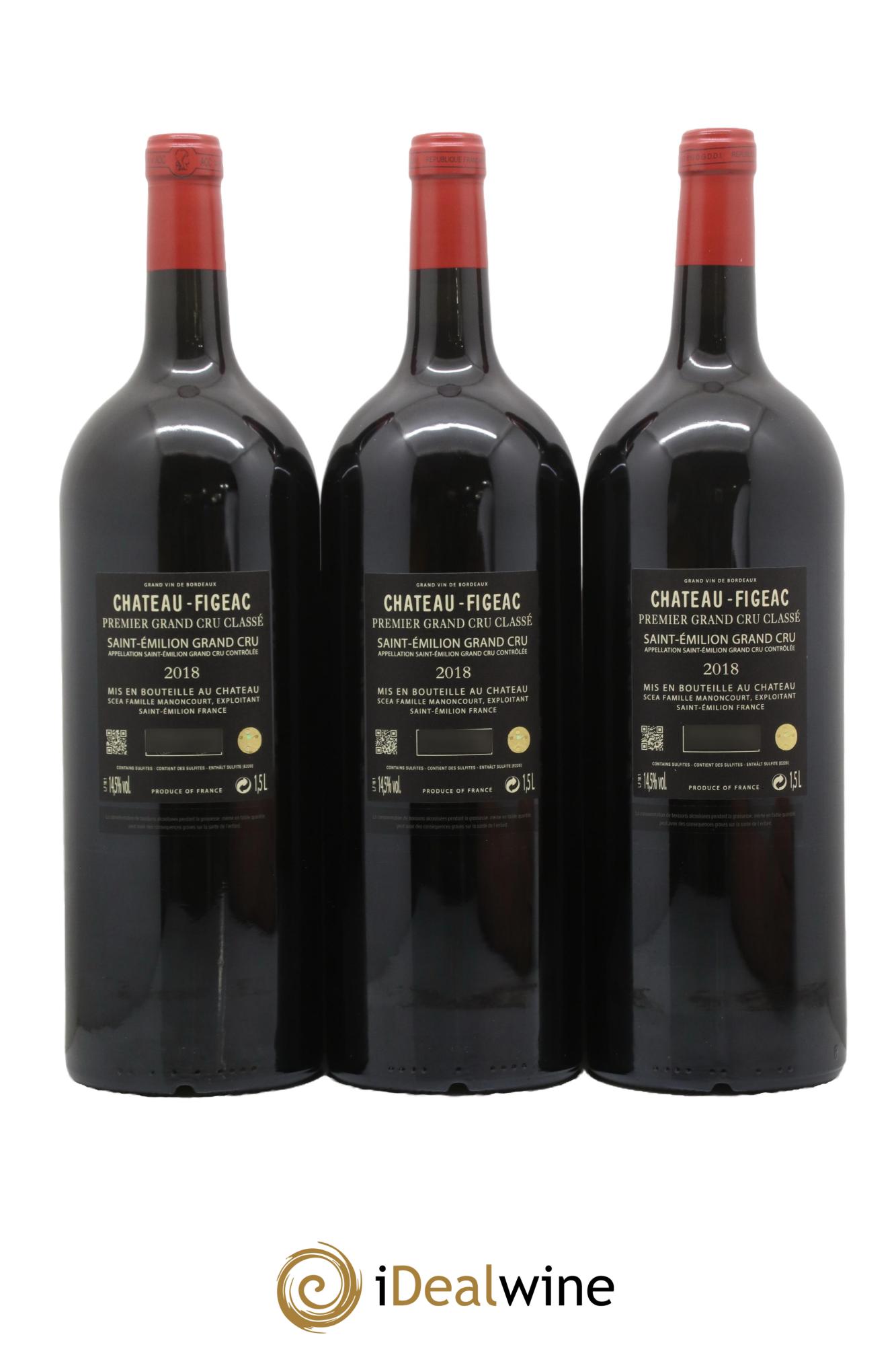 Château Figeac 1er Grand Cru Classé A 2018 - Lot de 3 magnums - 1