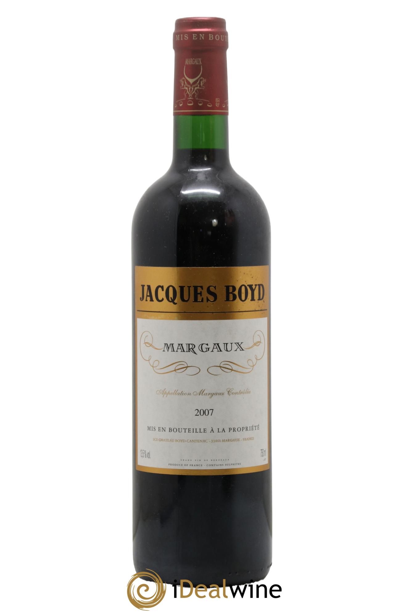 Margaux Jacques Boyd 2007 - Lot de 1 bouteille - 0