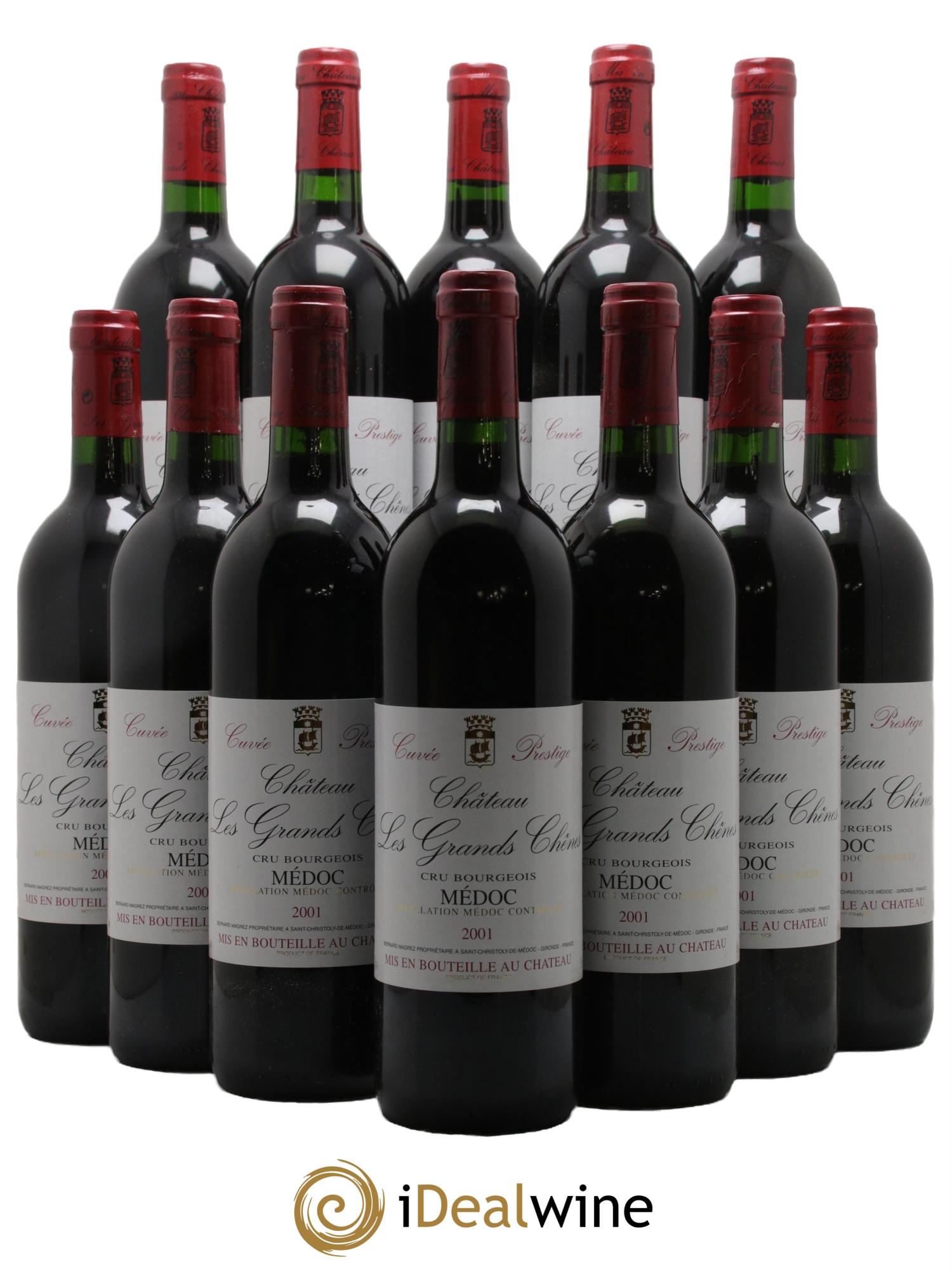 Château Les Grands Chênes Cuvée Prestige 2001 - Lot de 12 bouteilles - 0