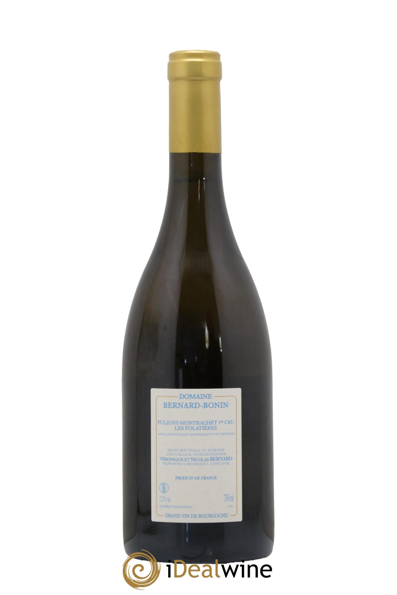 Puligny-Montrachet 1er Cru Les Folatières Bernard Bonin 2018 - Lot de 1 bouteille - 1