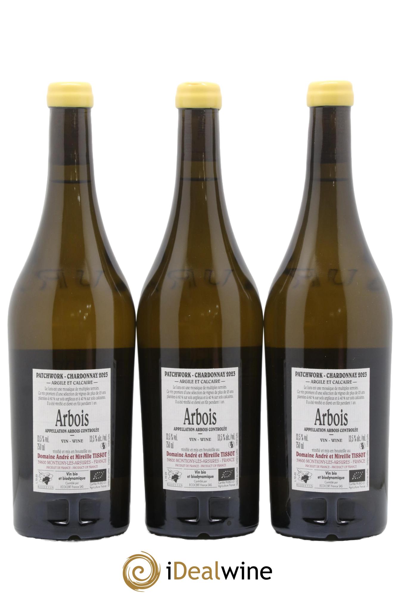 Arbois Patchwork Bénédicte et Stéphane Tissot 2023 - Lot of 3 bottles - 1