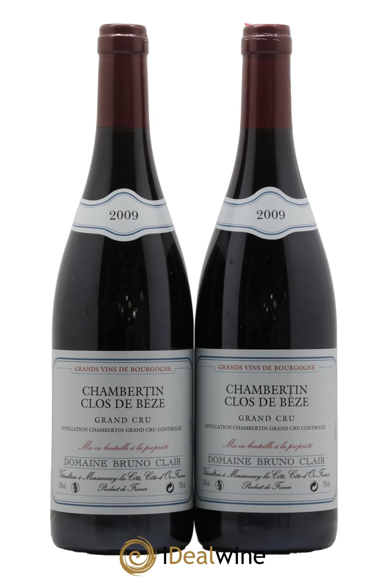 Chambertin Clos de Bèze Grand Cru Bruno Clair (Domaine) 2009 - Lot of 2 bottles - 0