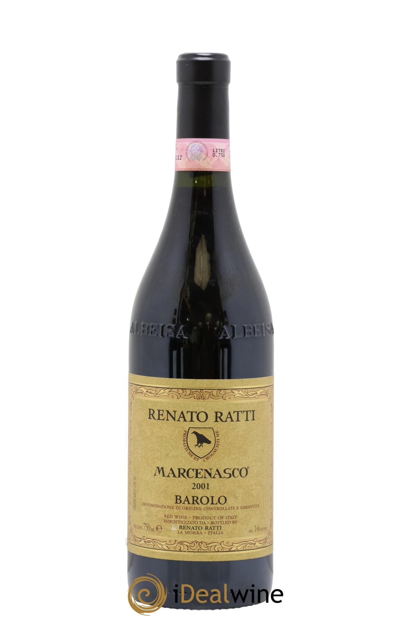 Barolo DOCG Marcenasco Renato Ratti 2001 - Lote de 1 botella - 0