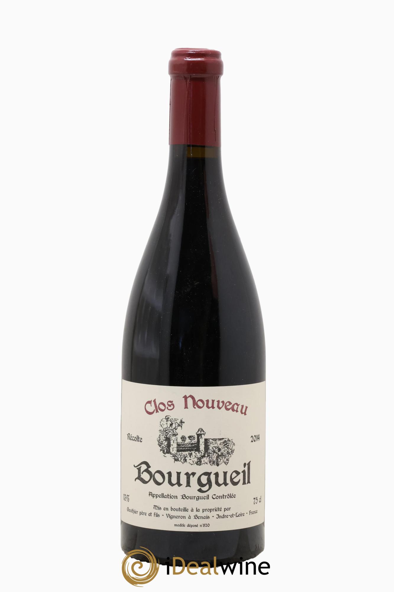 Bourgueil Clos Nouveau Domaine du Bel Air 2014 - Lot de 1 bouteille - 0