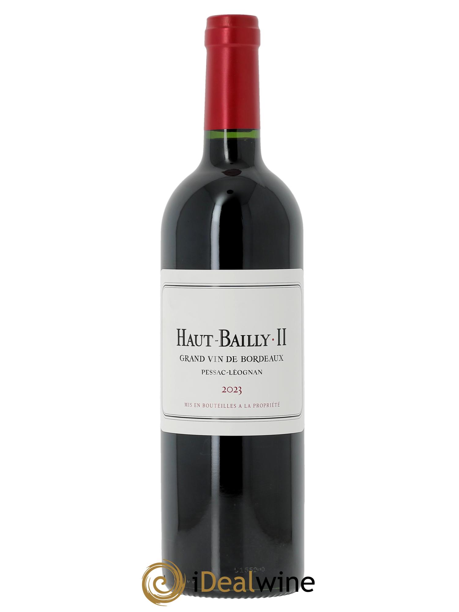 Haut Bailly II (Anciennement La Parde de Haut-Bailly) Second Vin (Cassetta in legno a partire da 6 bt) 2023 - Lotto di 1 bottiglia - 0