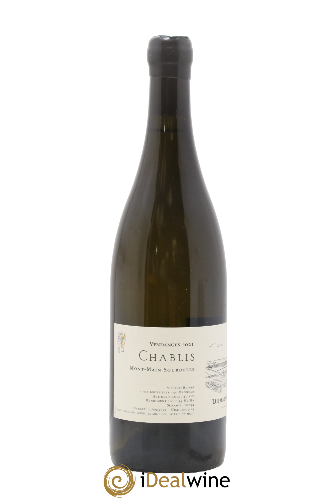 Chablis Mont Main Sourdelle Jean Dauvissat Pere Et Fils 2021 - Lot de 1 bouteille - 1