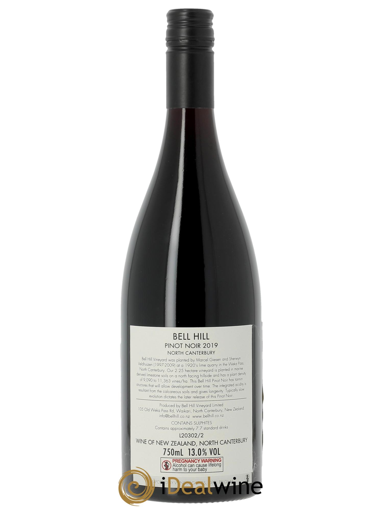 Canterbury Bell Hill Pinot Noir  2019 - Lot de 1 bouteille - 1