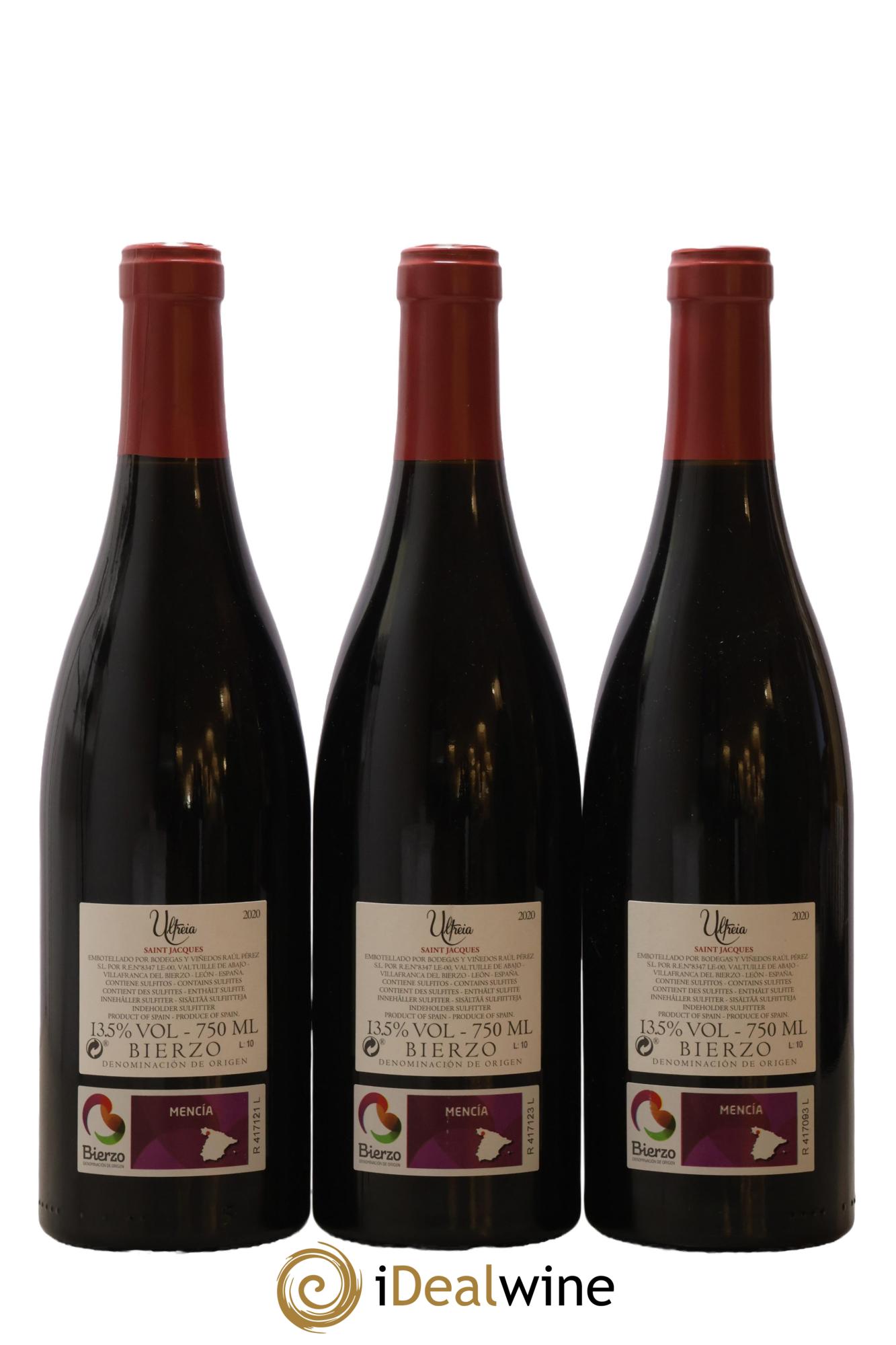 Bierzo DO Ultreia Saint Jacques R.Perez 2020 - Lot of 3 bottles - 1