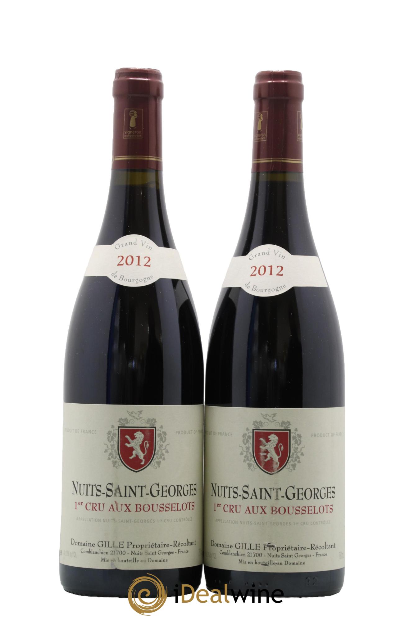 Nuits-Saint-Georges 1er Cru Aux Bousselots Domaine Gille 2012 - Lot de 2 bouteilles - 0