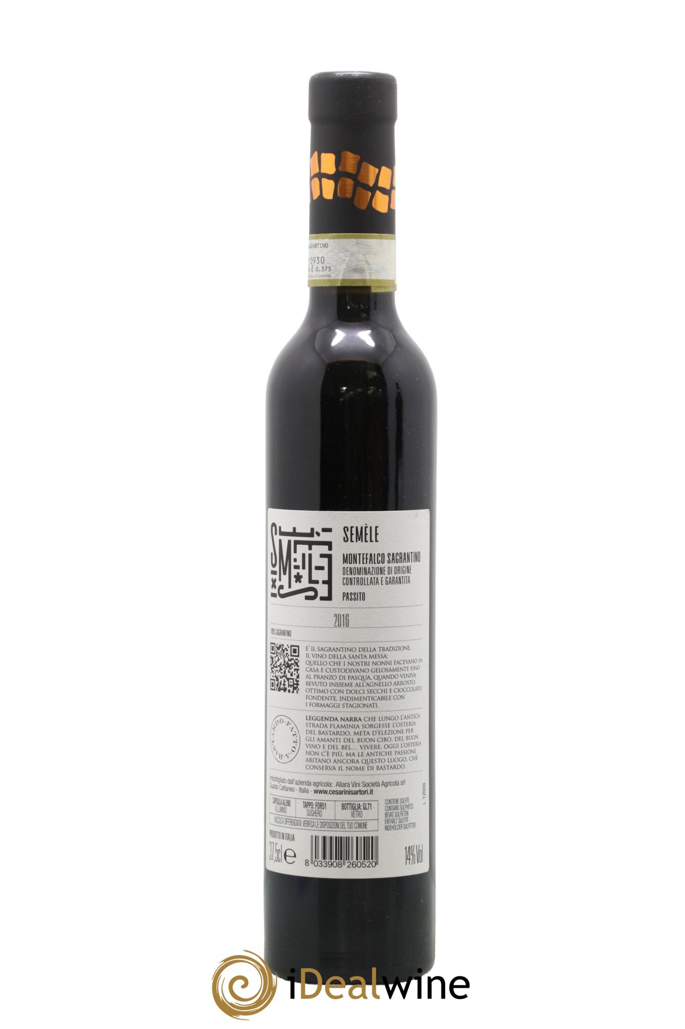Montefalco DOC Sagratino Passito Semele Cesarini Sartori 2016 - Lot of 1 half-bottle - 1