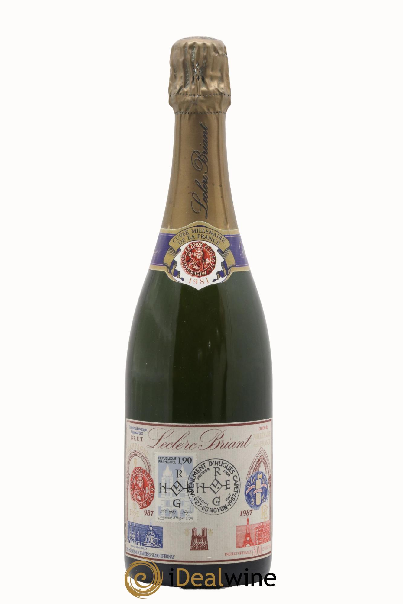 Champagne Cuvée Millénaire De La France Leclerc-Briant 1981 - Lotto di 1 bottiglia - 0