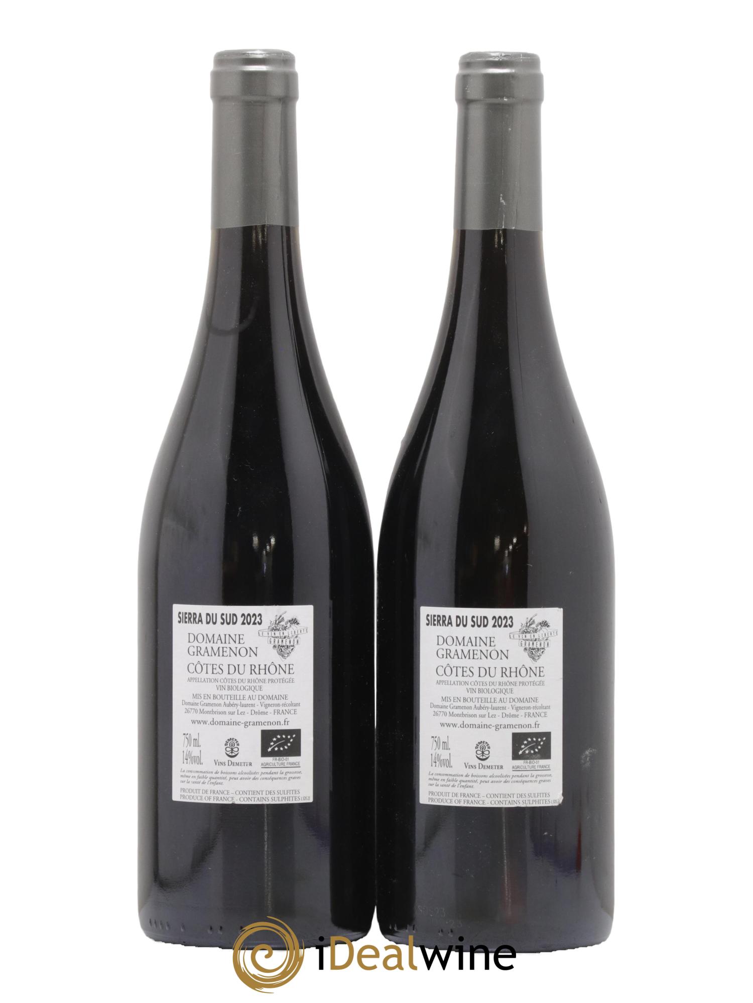 Côtes-du-Rhône Sierra du Sud Gramenon (Domaine) 2023 - Posten von 2 Flaschen - 1